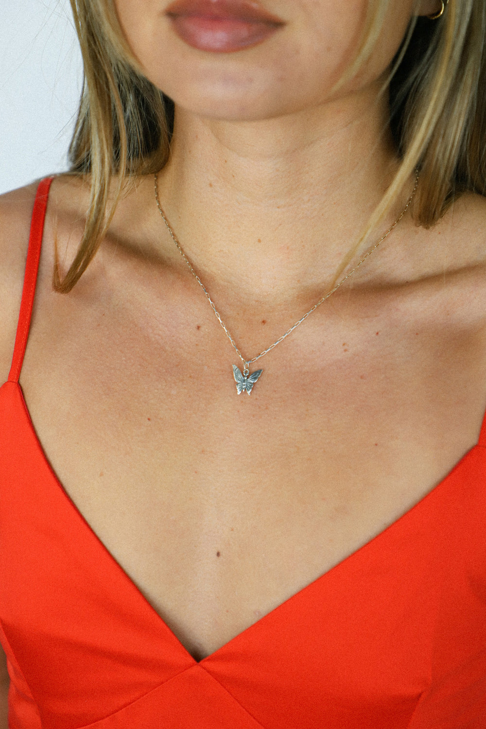 Silver Mariposa Necklace