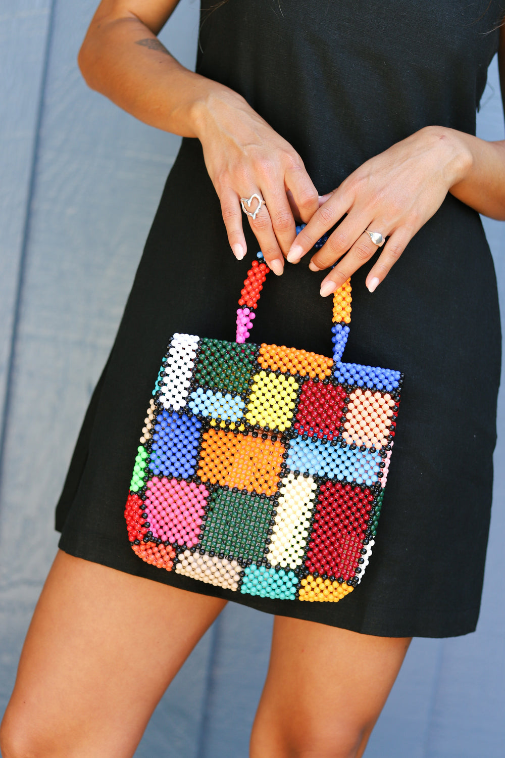 Collage Beaded Bag