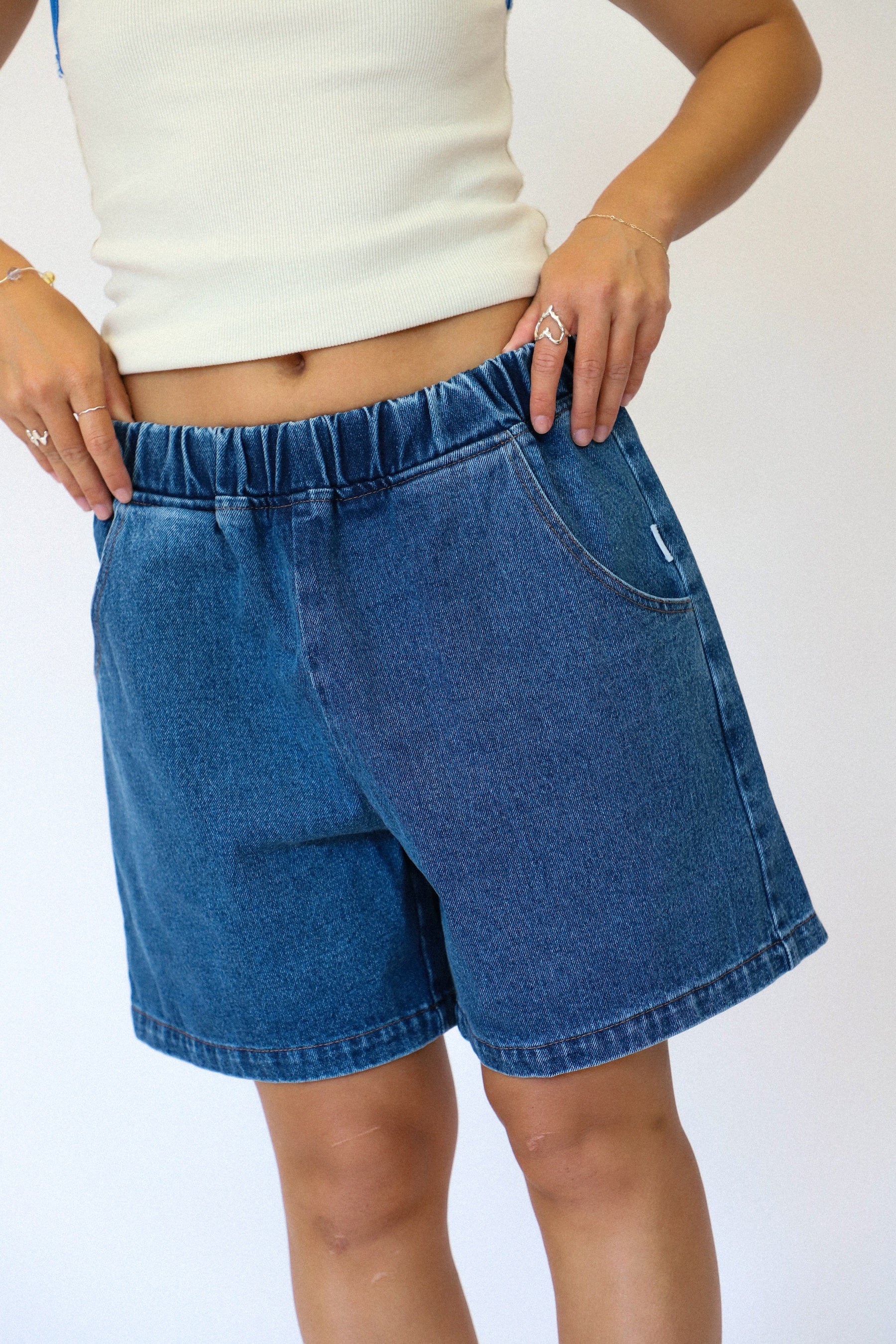 Blue Denim City Shorts – Prism Boutique