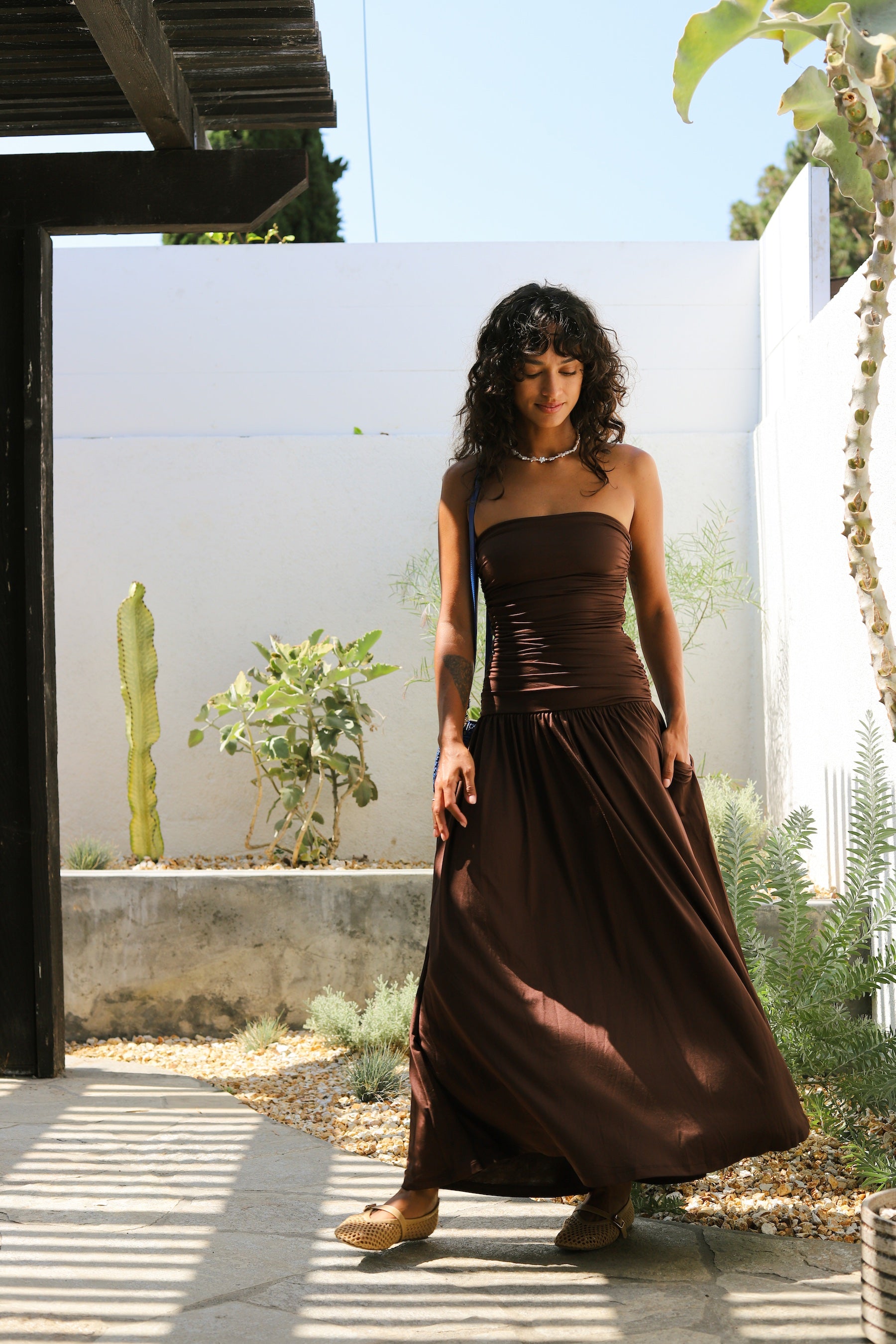 green emerald velvet dress Nutshell Santal Dress