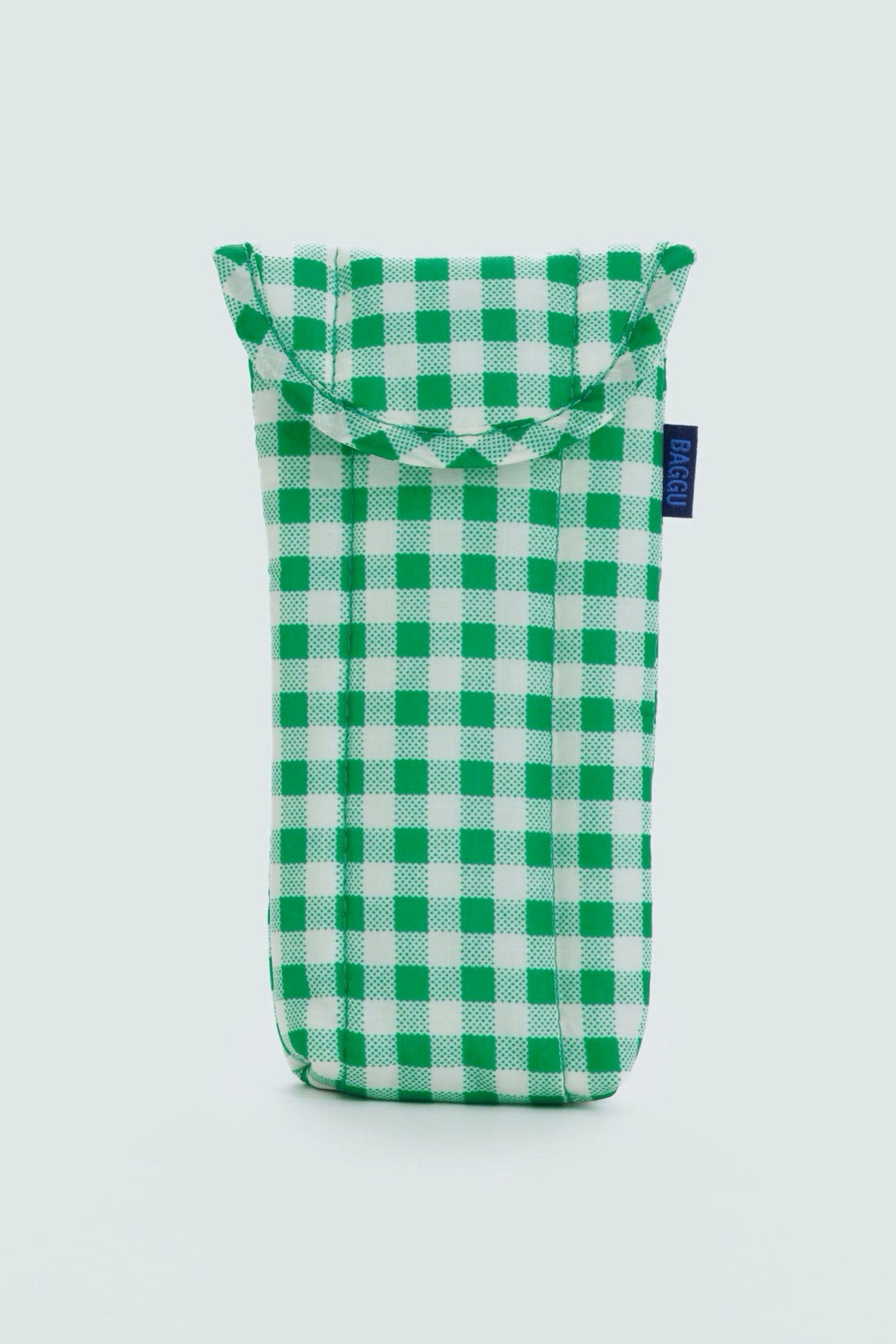 Green Gingham Puffy Glasses Sleeve – Prism Boutique display picture 2