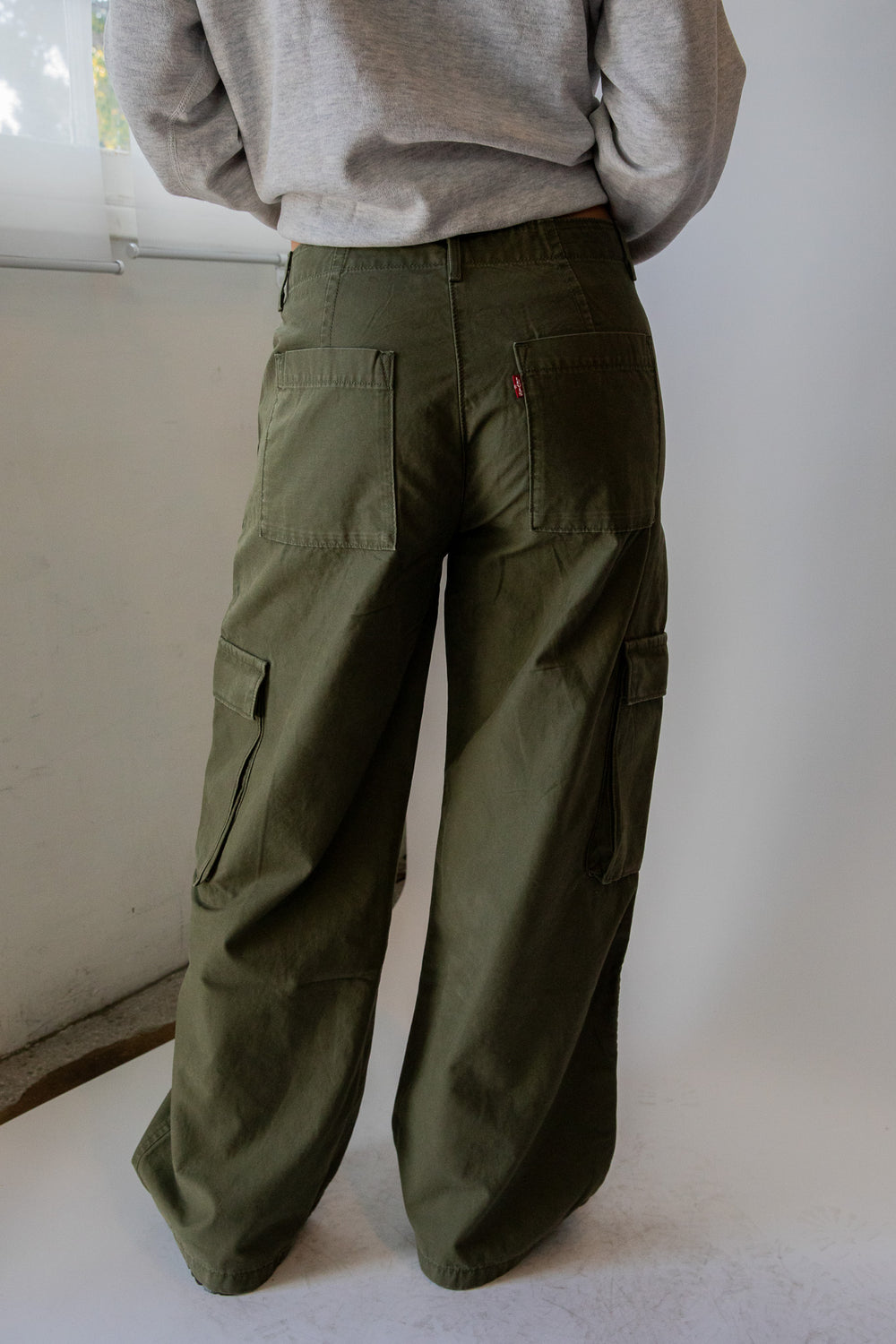 Olive Night Baggy Cargo