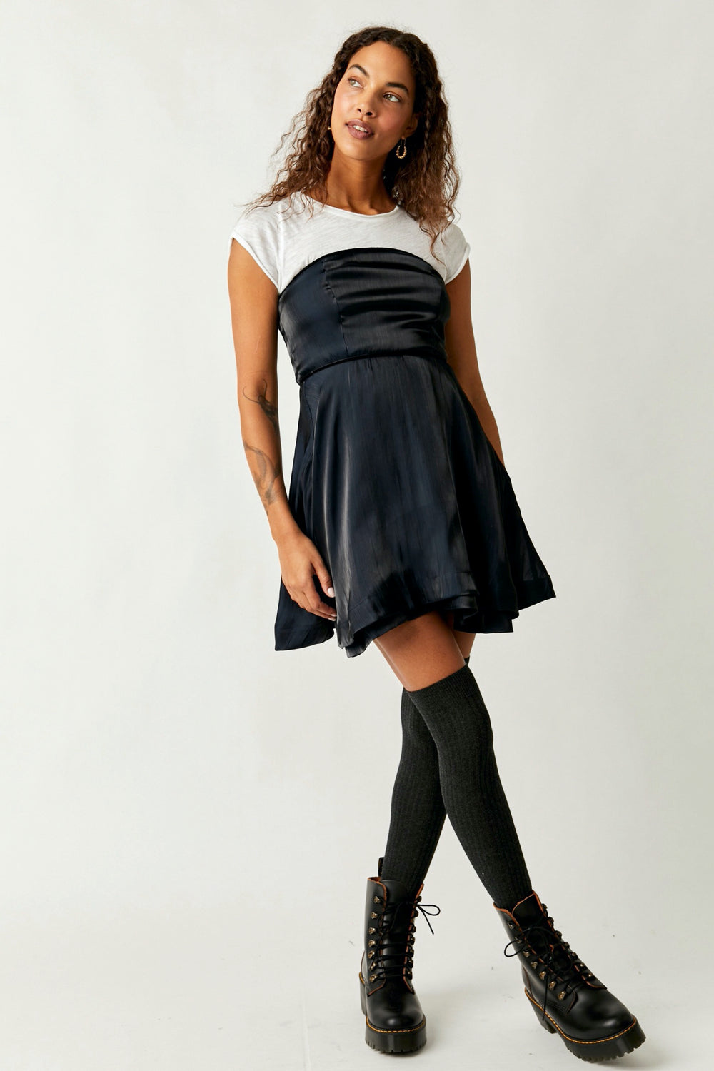 Black Daisy Mini Dress