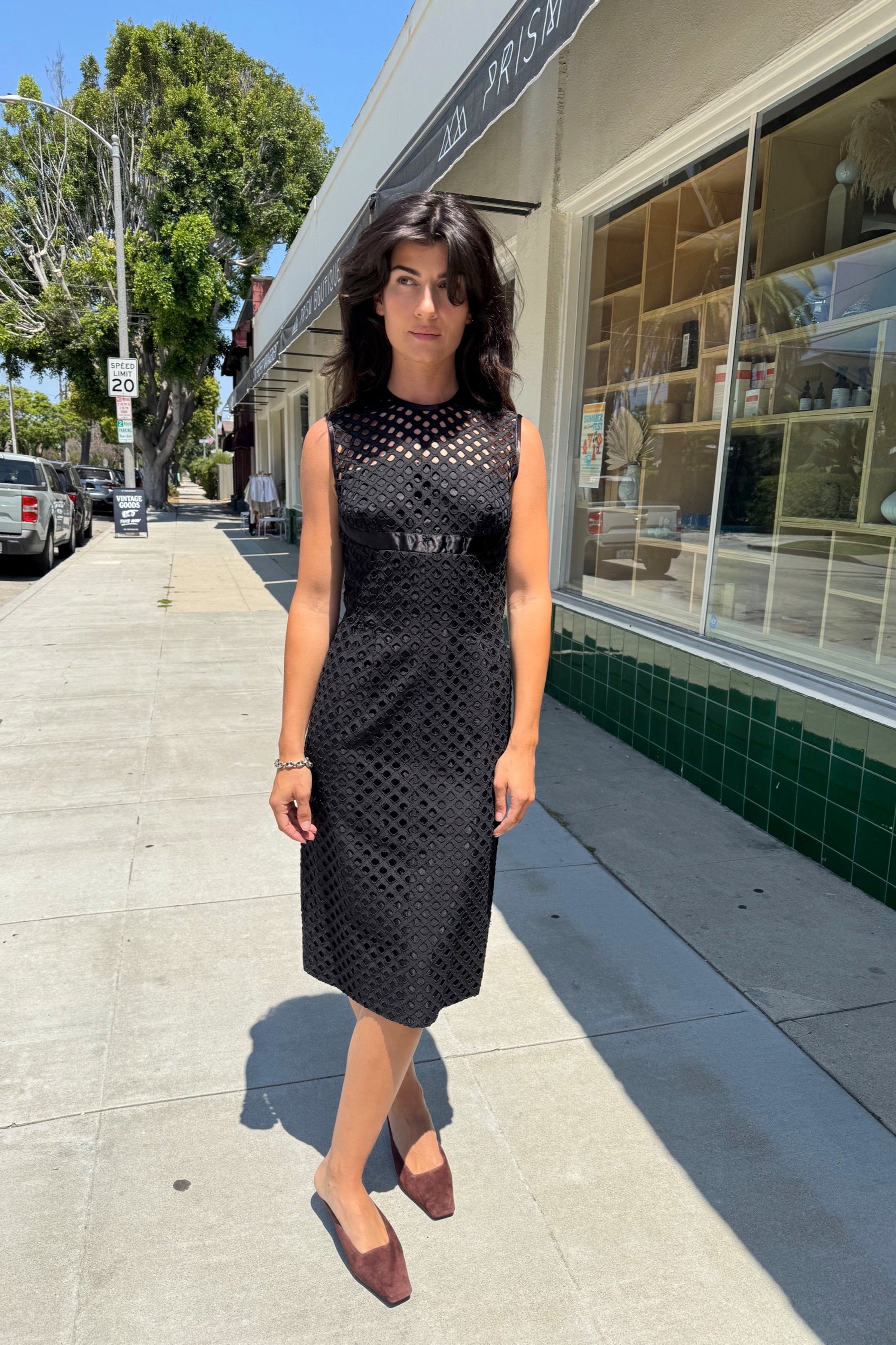 Black Carl Naftal Eyelet Dress by Prism Boutique Black Carl Naftal Eyelet Dress by Prism Boutique