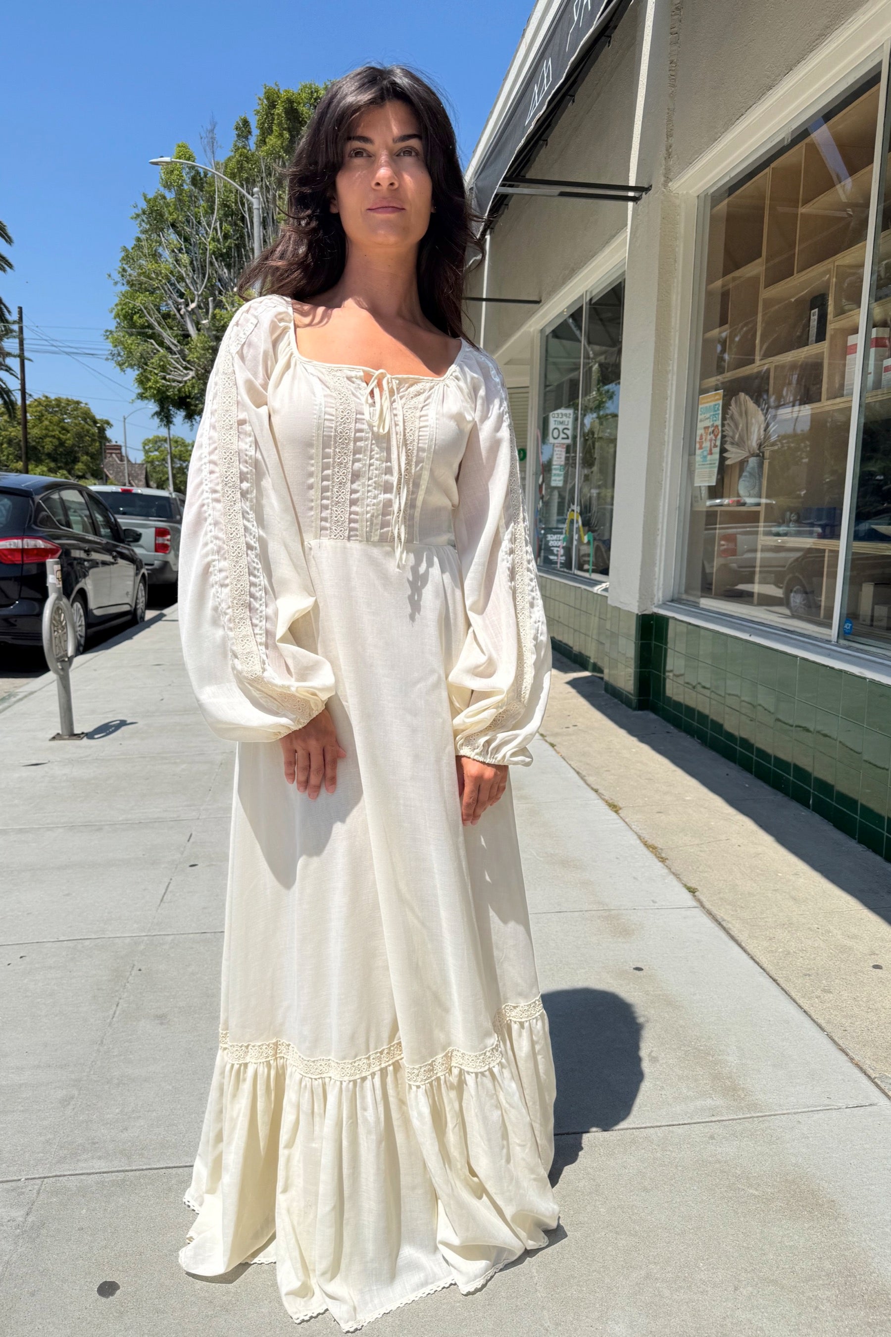 fitted lace wedding dress Ivory Renaissance Dress by Prism Boutique