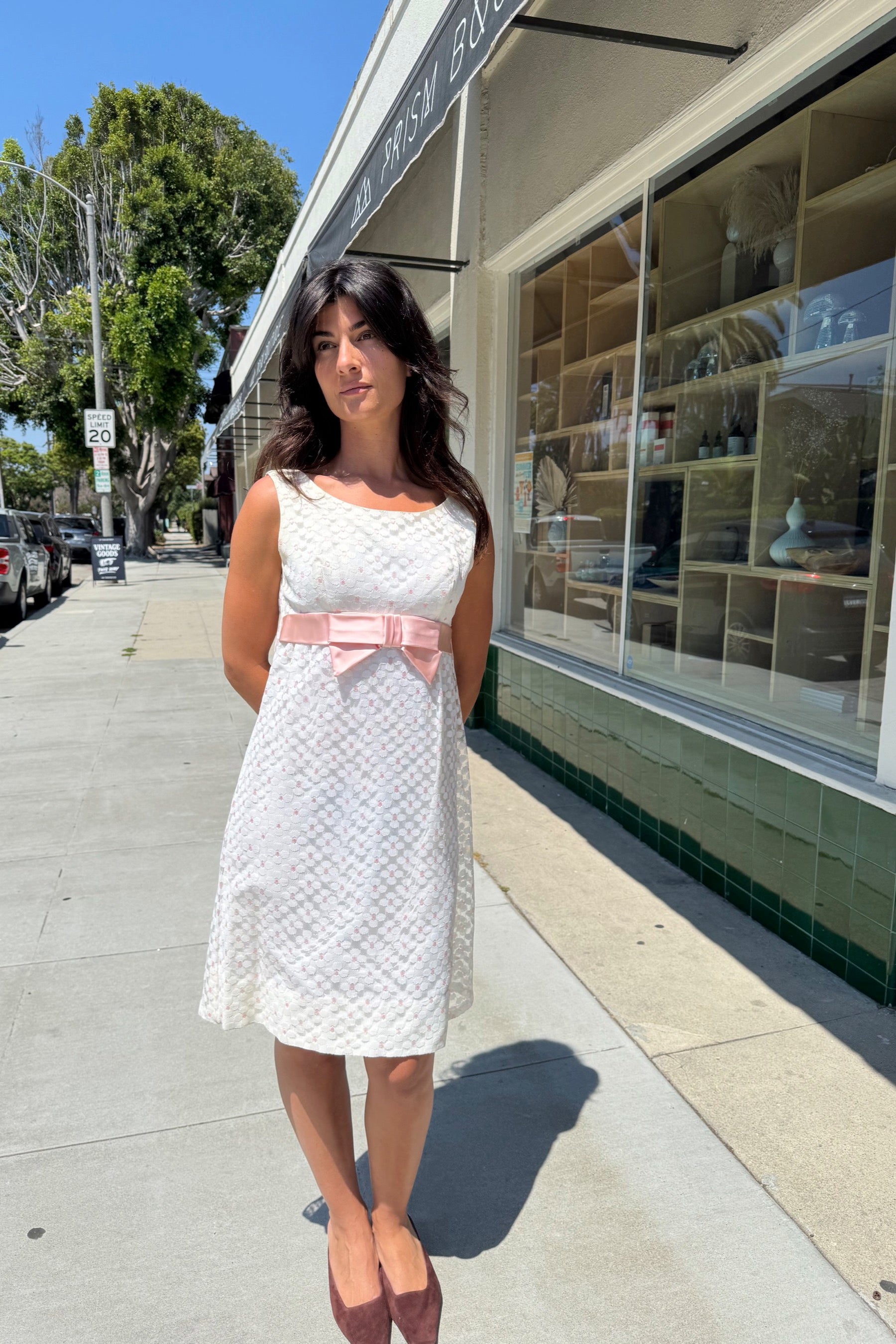White + Pink Floral Lace Dress Prism Boutique White + Pink Floral Lace Dress Prism Boutique