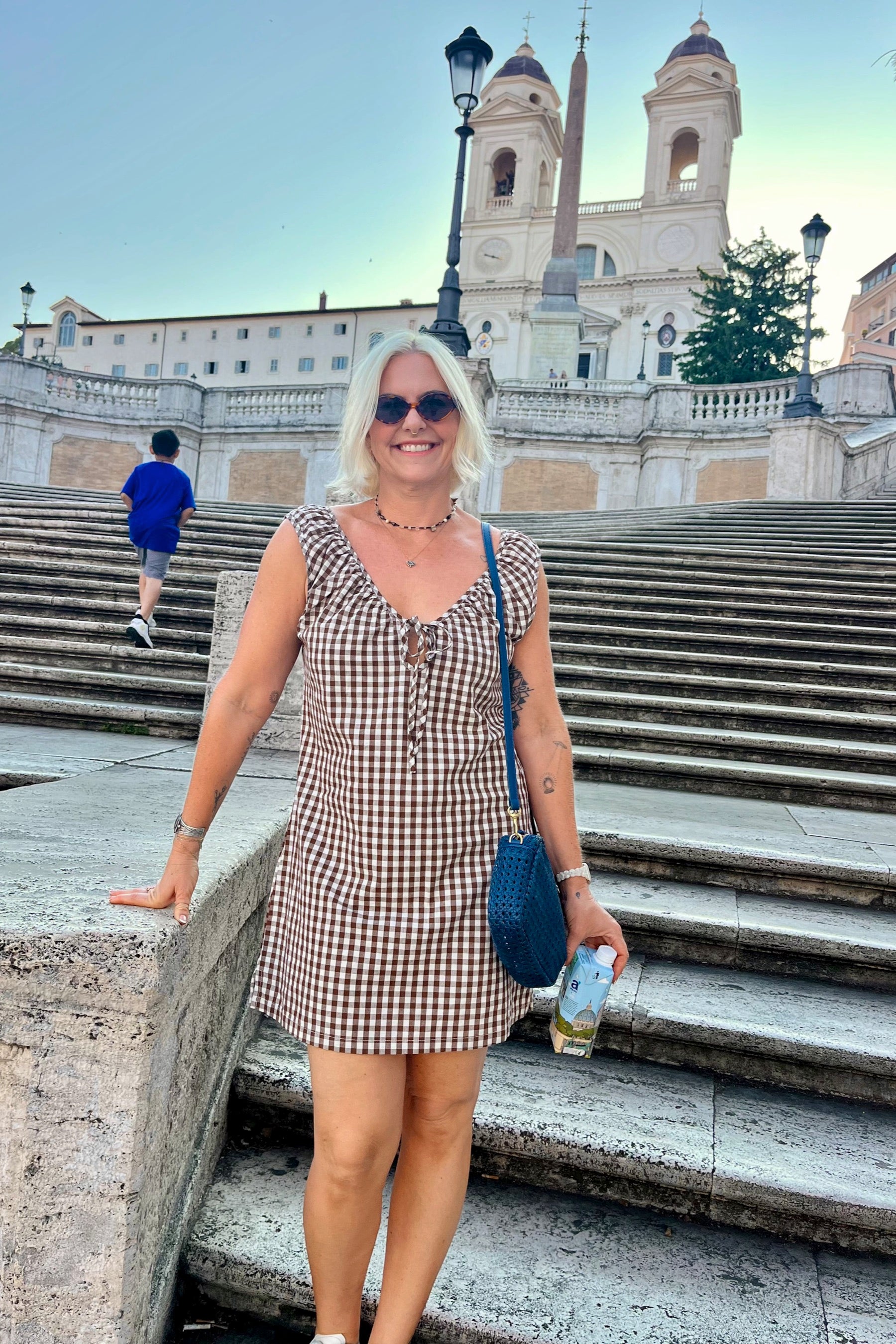 Brown Gingham Birdie Dress Brown Gingham Birdie Dress