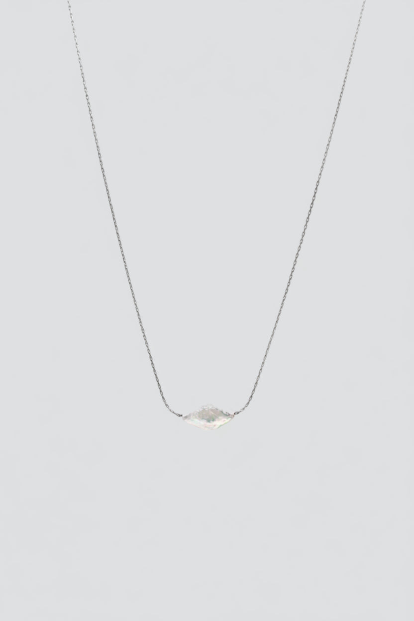Silver Diamond Pearl Necklace – Prism Boutique