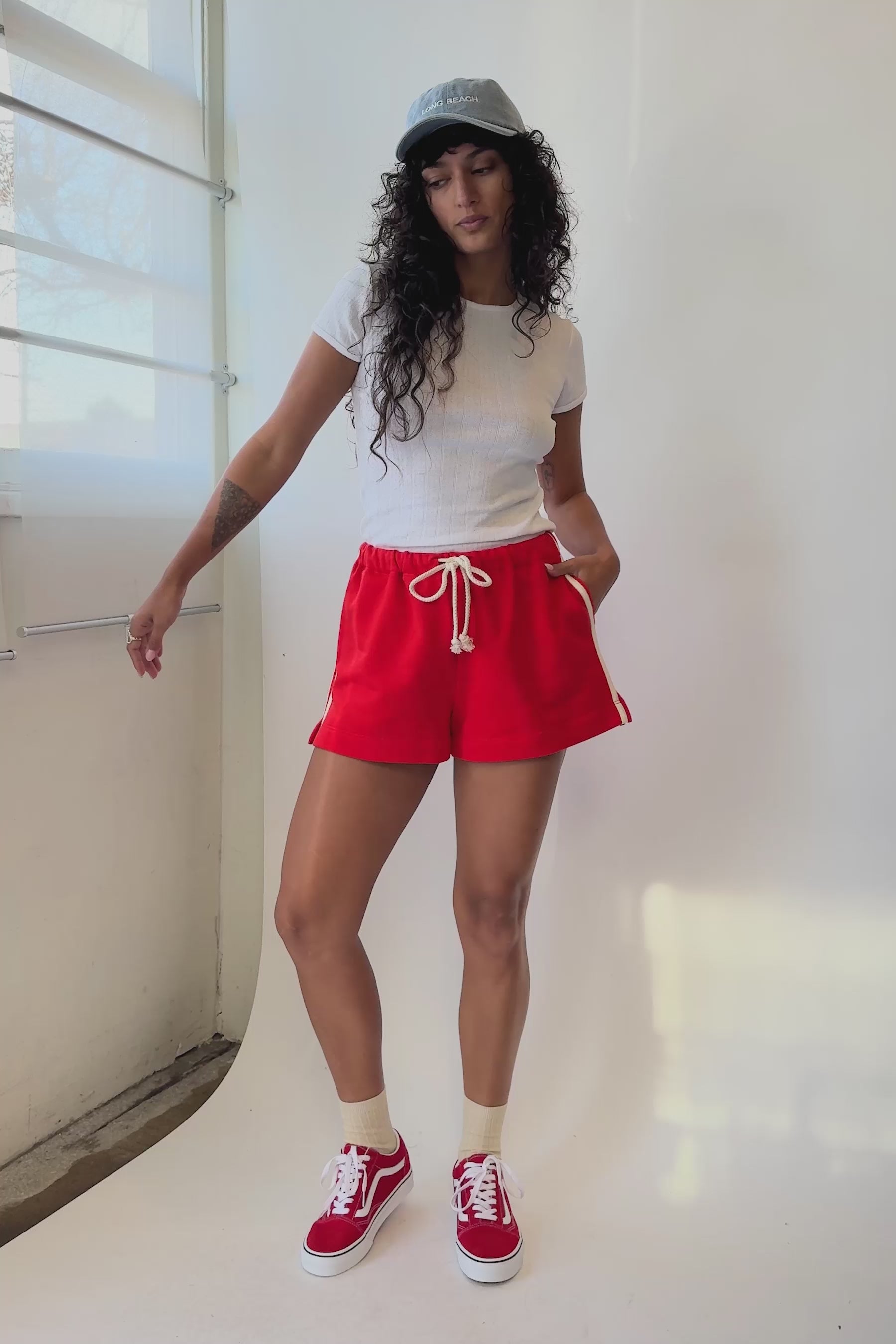 Tomato Stripe Eco Terry Short – Prism Boutique