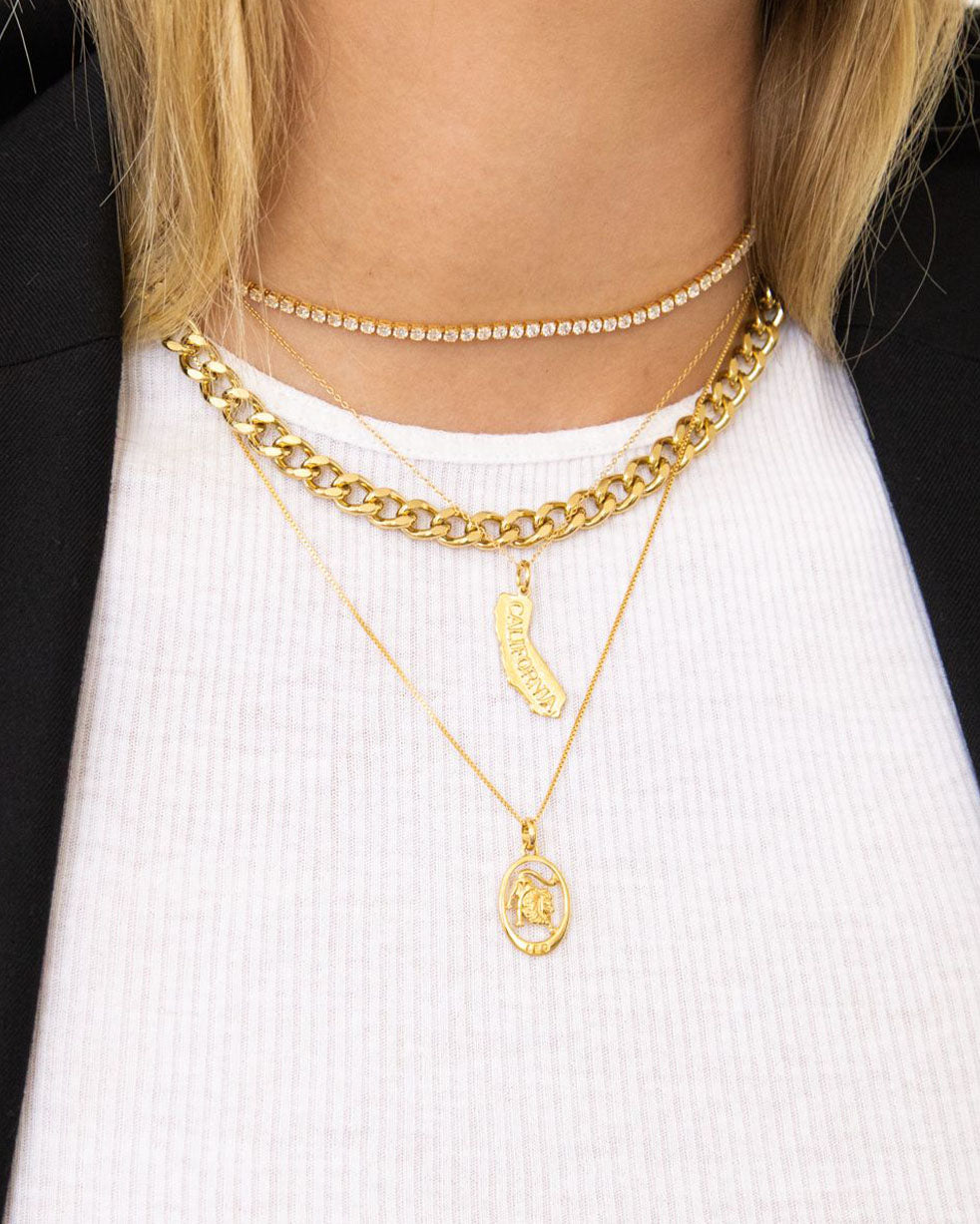 Gold 90's Baby Tennis Necklace