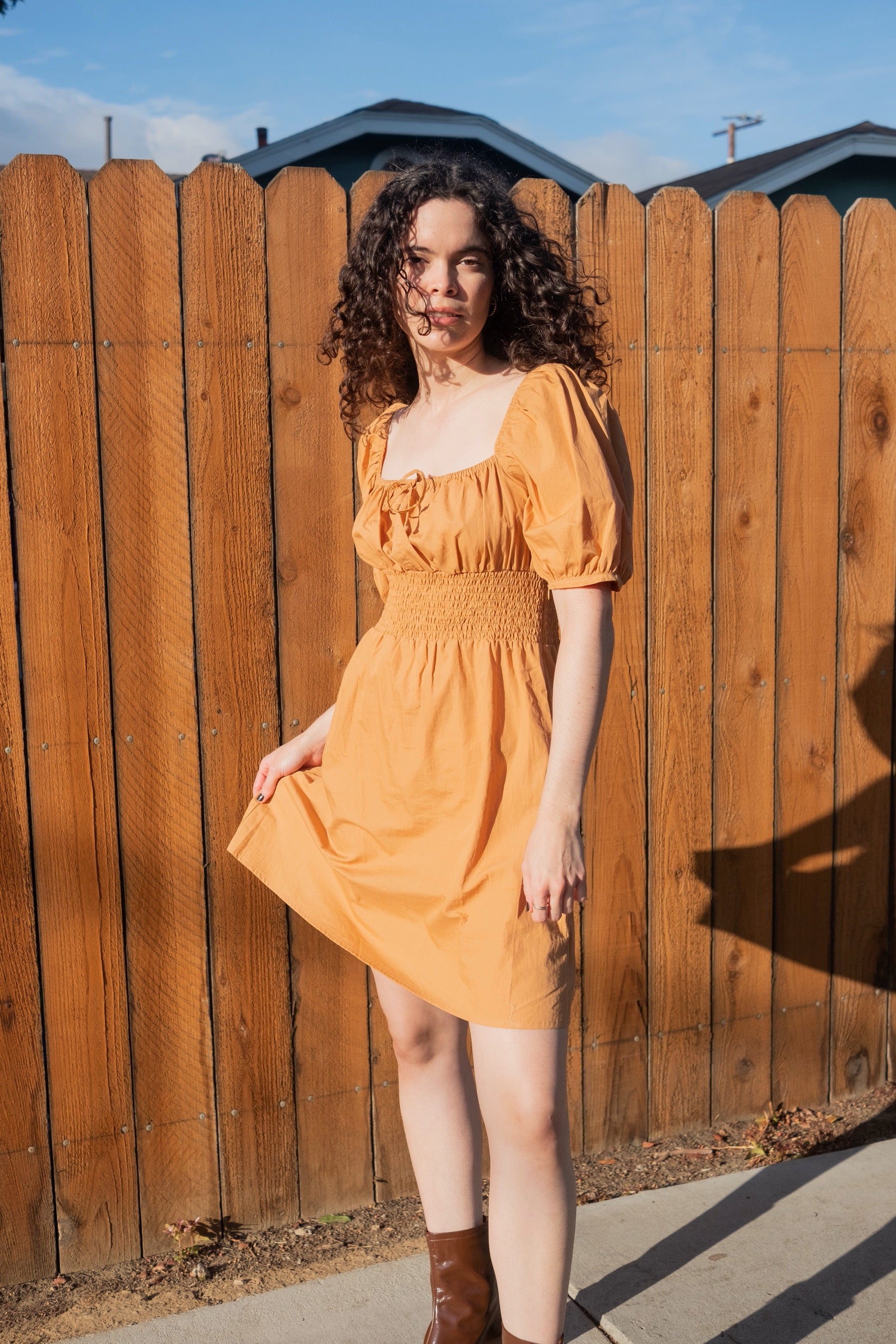Caramel Mariette Mini Dress