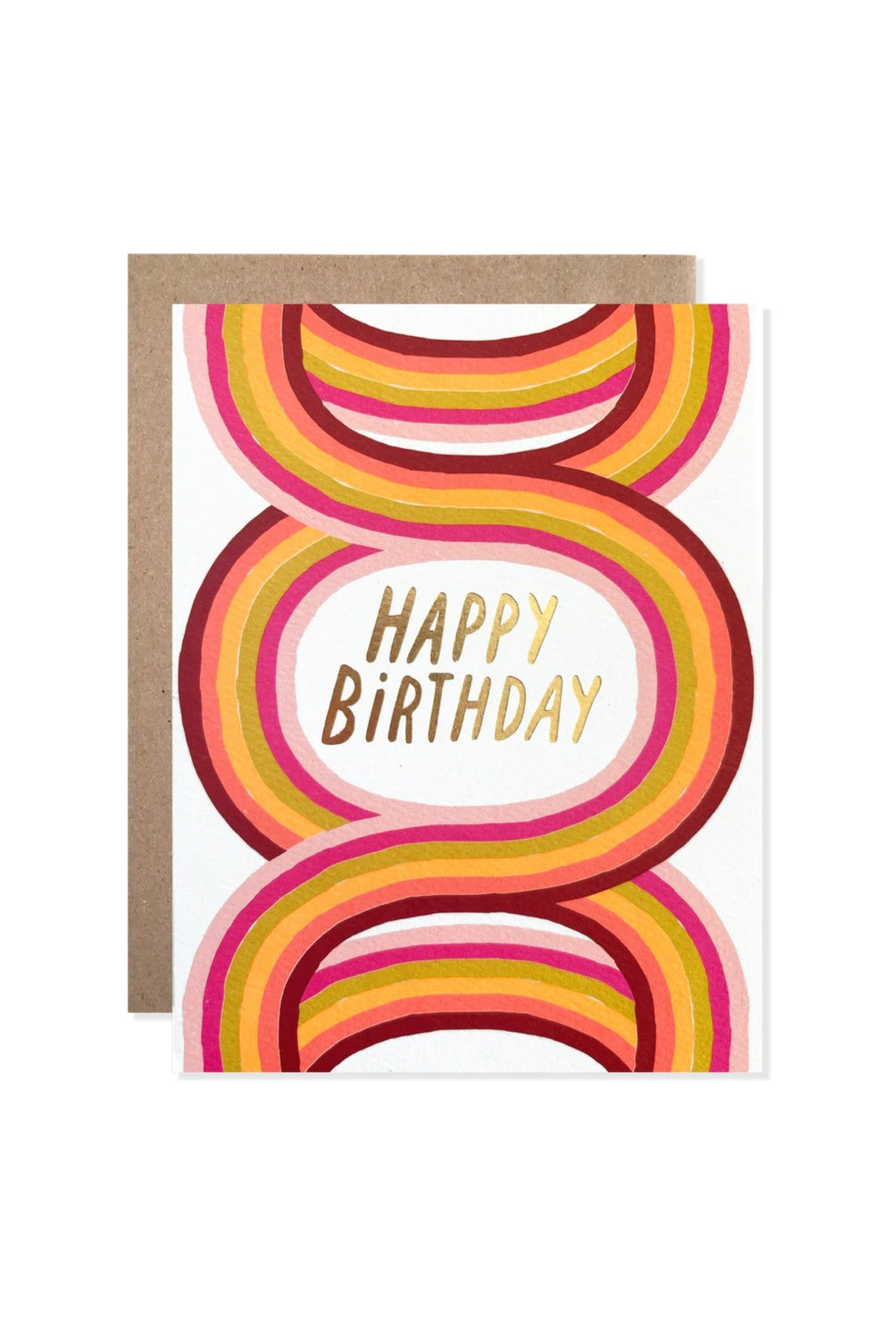 Happy Birthday Neon Arches Card