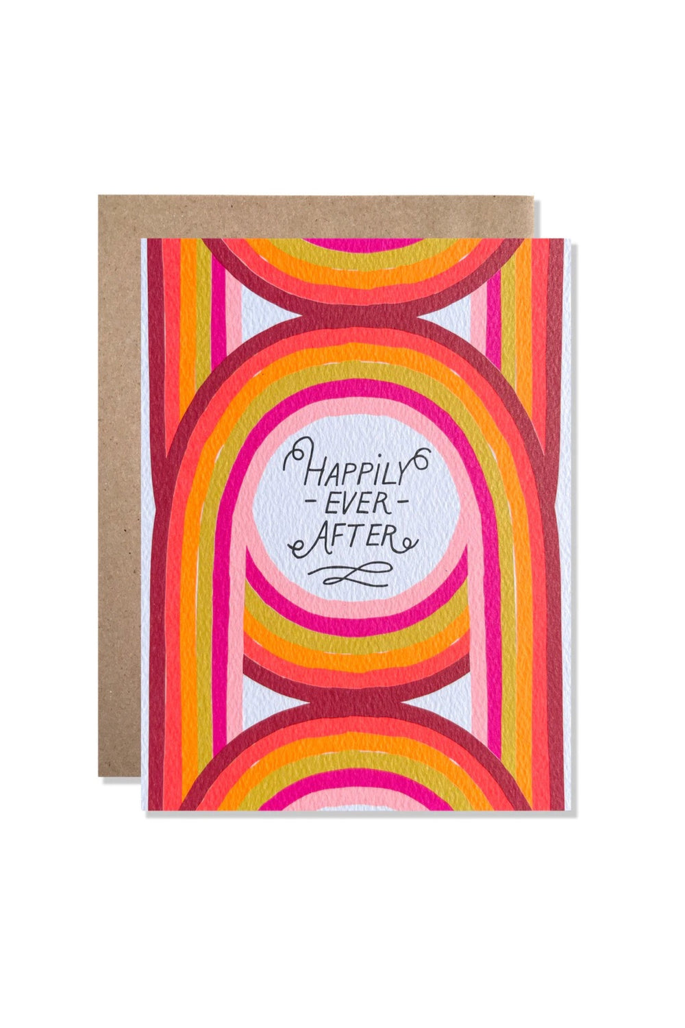 Happily Ever After Neon Arches Card