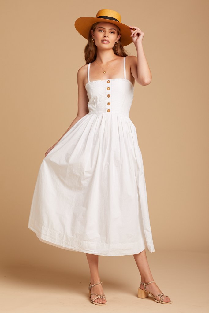 White Lilah Pleated Tube Dress – Prism Boutique