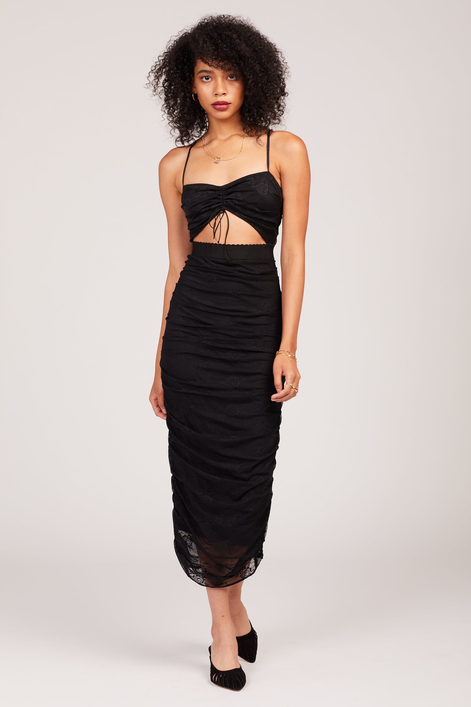 Black Poison Ruched Dress Black Poison Ruched Dress
