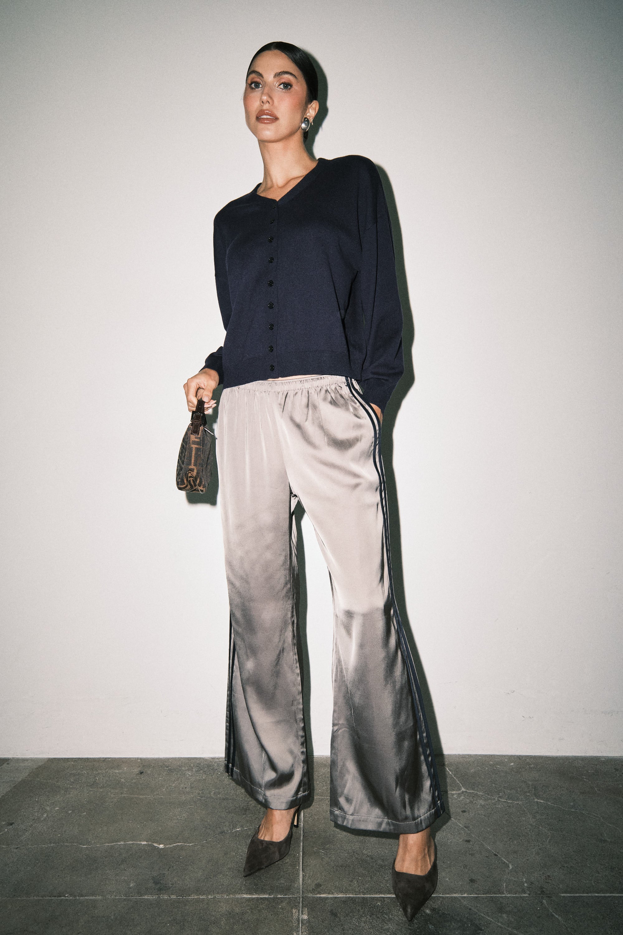 Gray Frankie Stripe Pant