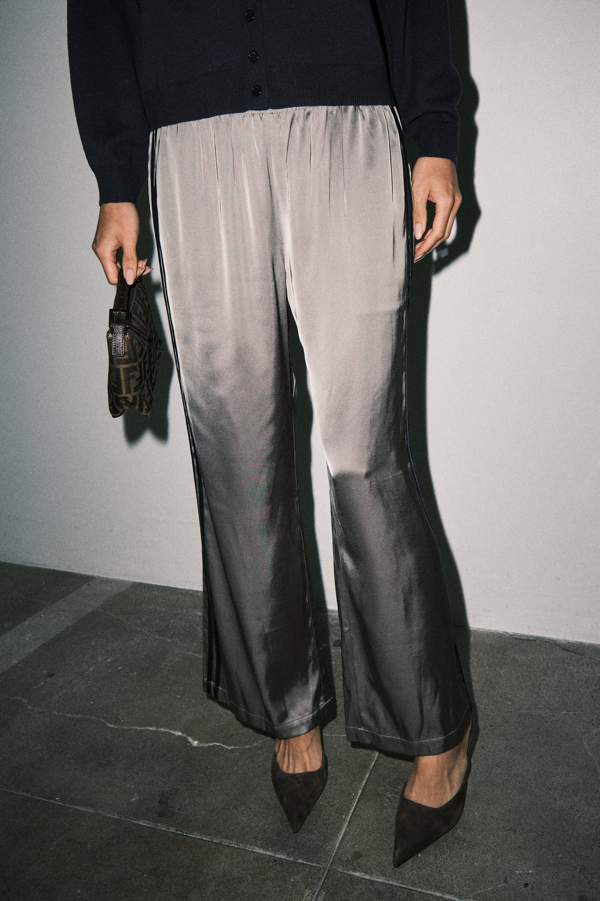 Gray Frankie Stripe Pant