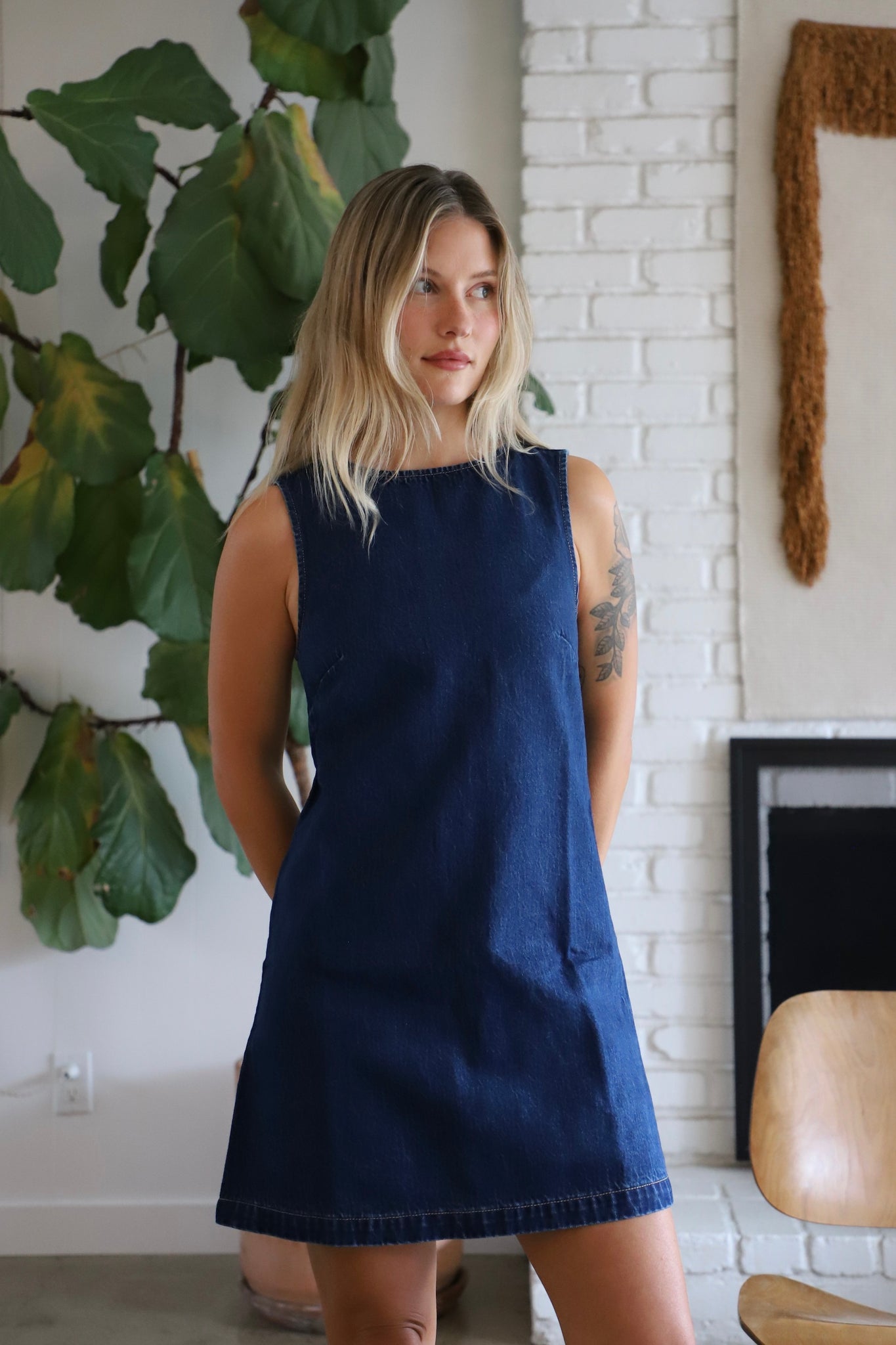 Vintage Indigo Shift Dress Vintage Indigo Shift Dress