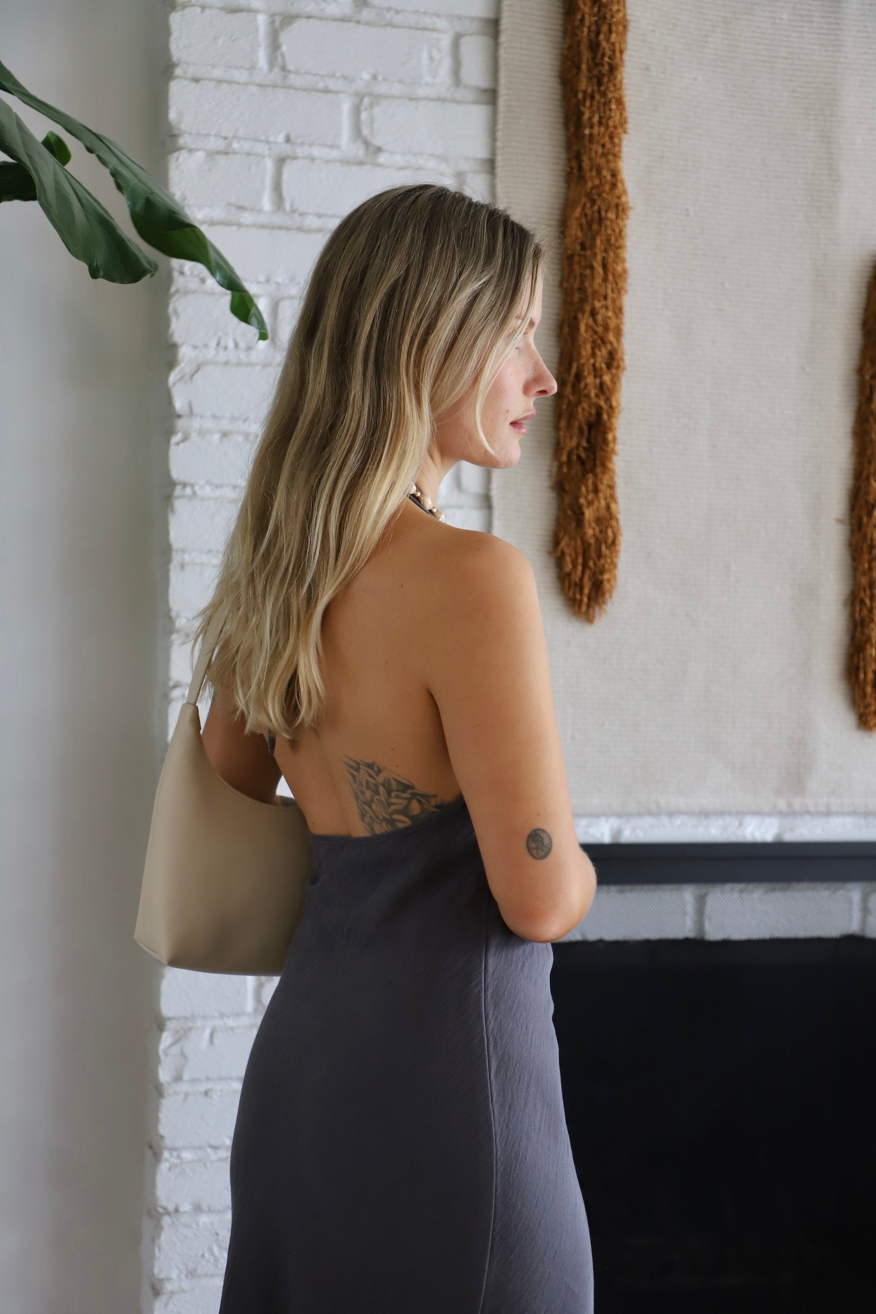 Charcoal Rumi Halter Dress Charcoal Rumi Halter Dress