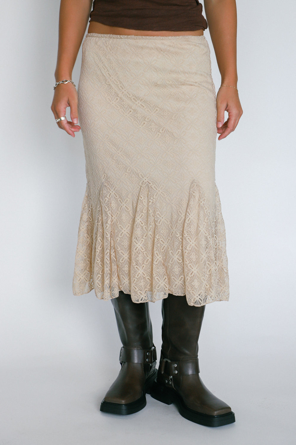 Nude Lace Betharia Skirt