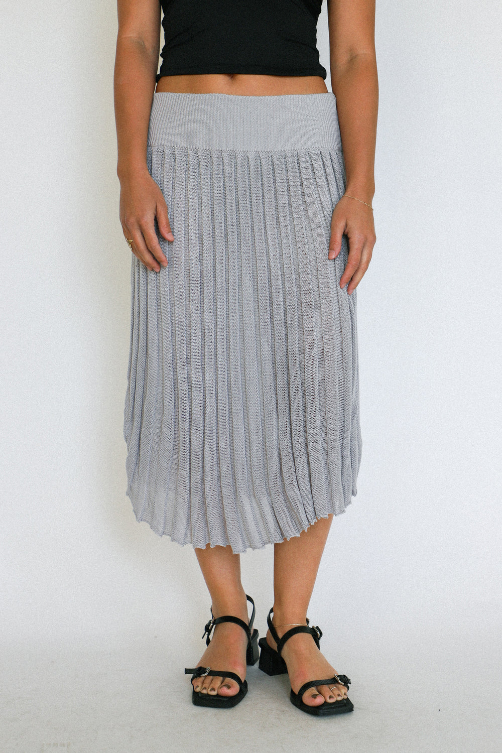 Silver Riona Knit Skirt