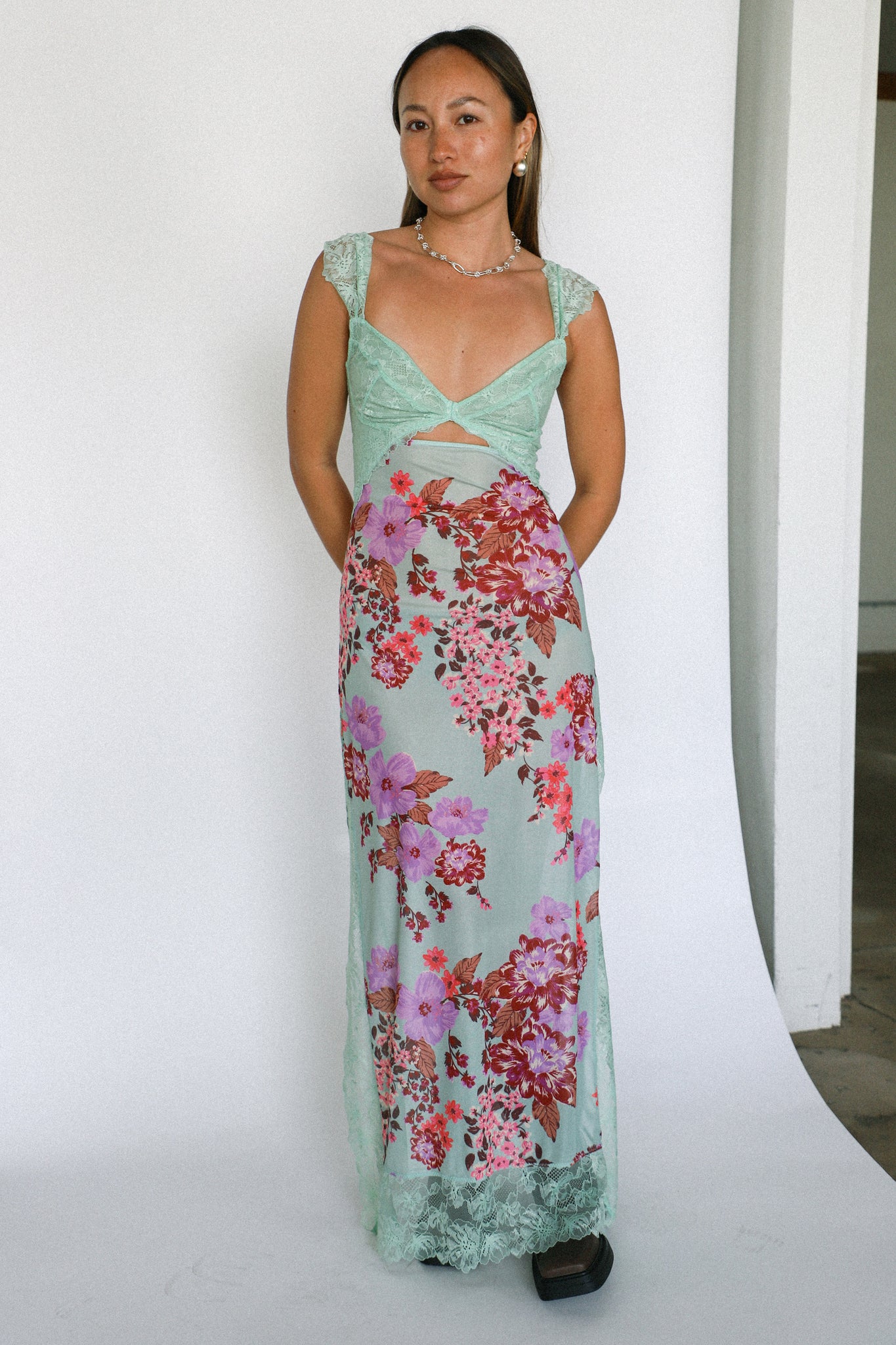 Sage Suddenly Fine Maxi Slip Sage Suddenly Fine Maxi Slip