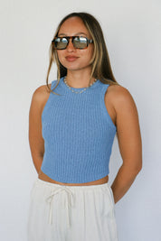 Blue Knit Cory Tank