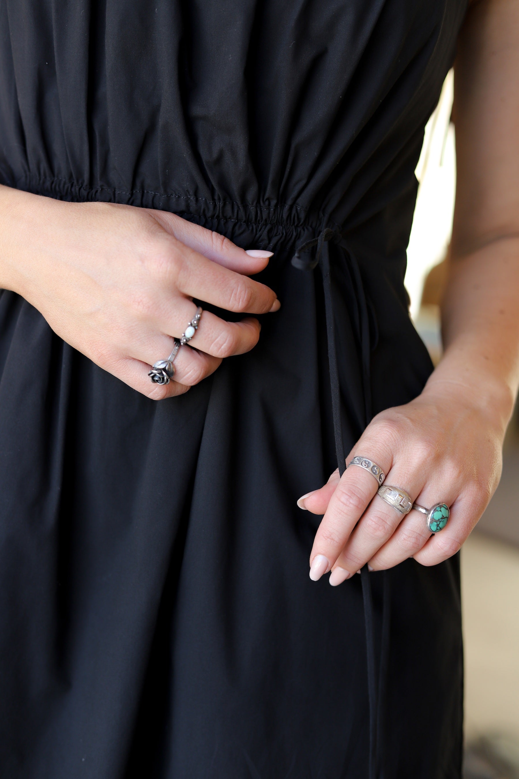 Silver Peacock Turquoise Ring