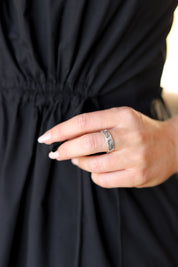 Silver Yin Yang Band