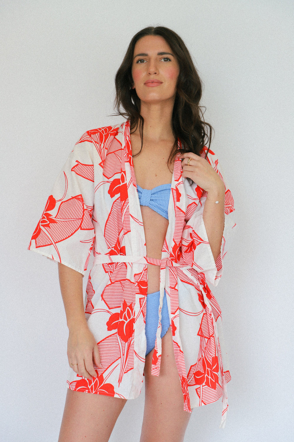 Red Printed Robe