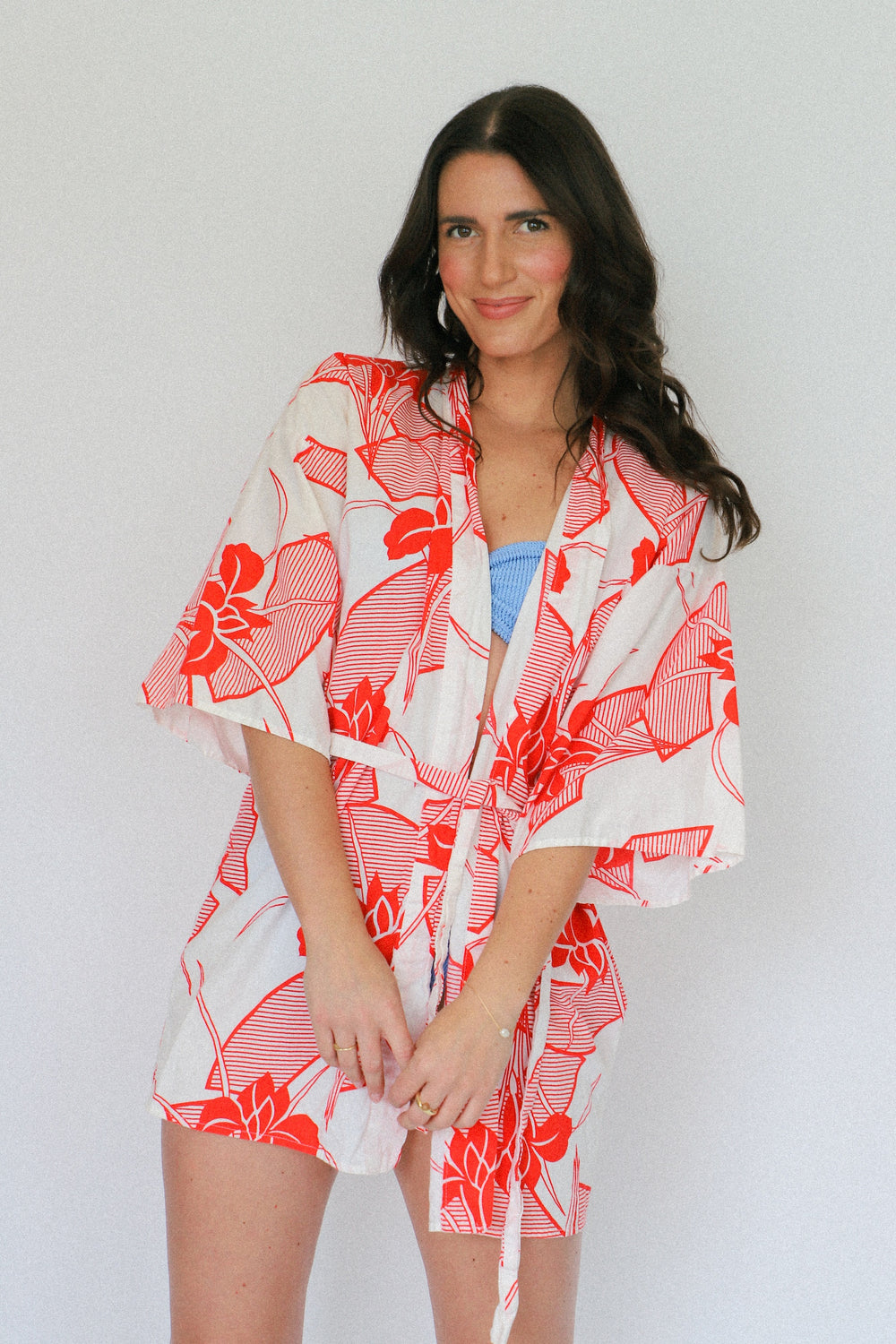 Red Printed Robe