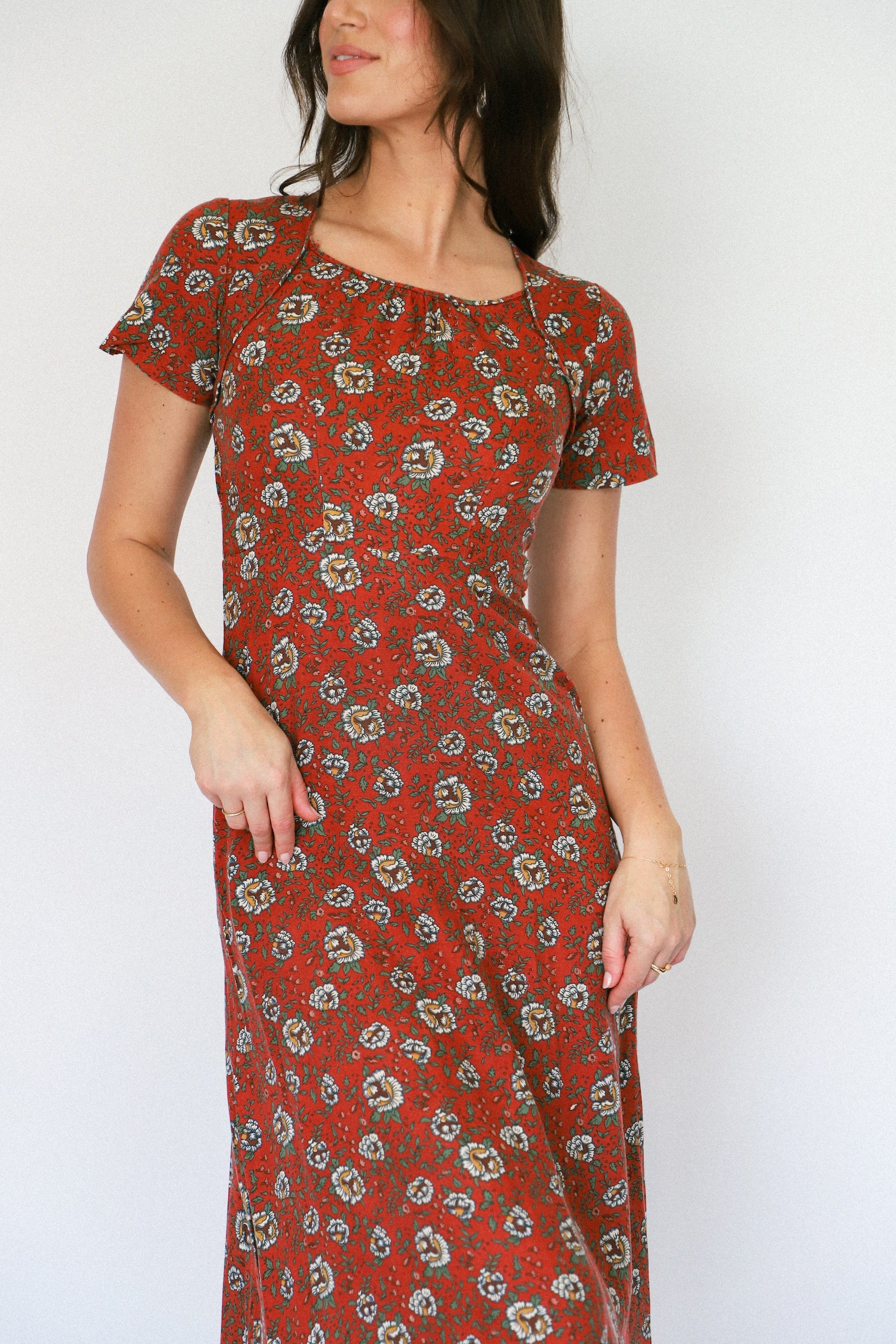Floral Short Sleeve Dress