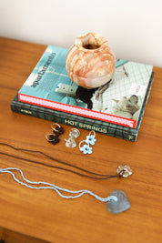 Brown + Clear Flower Necklace