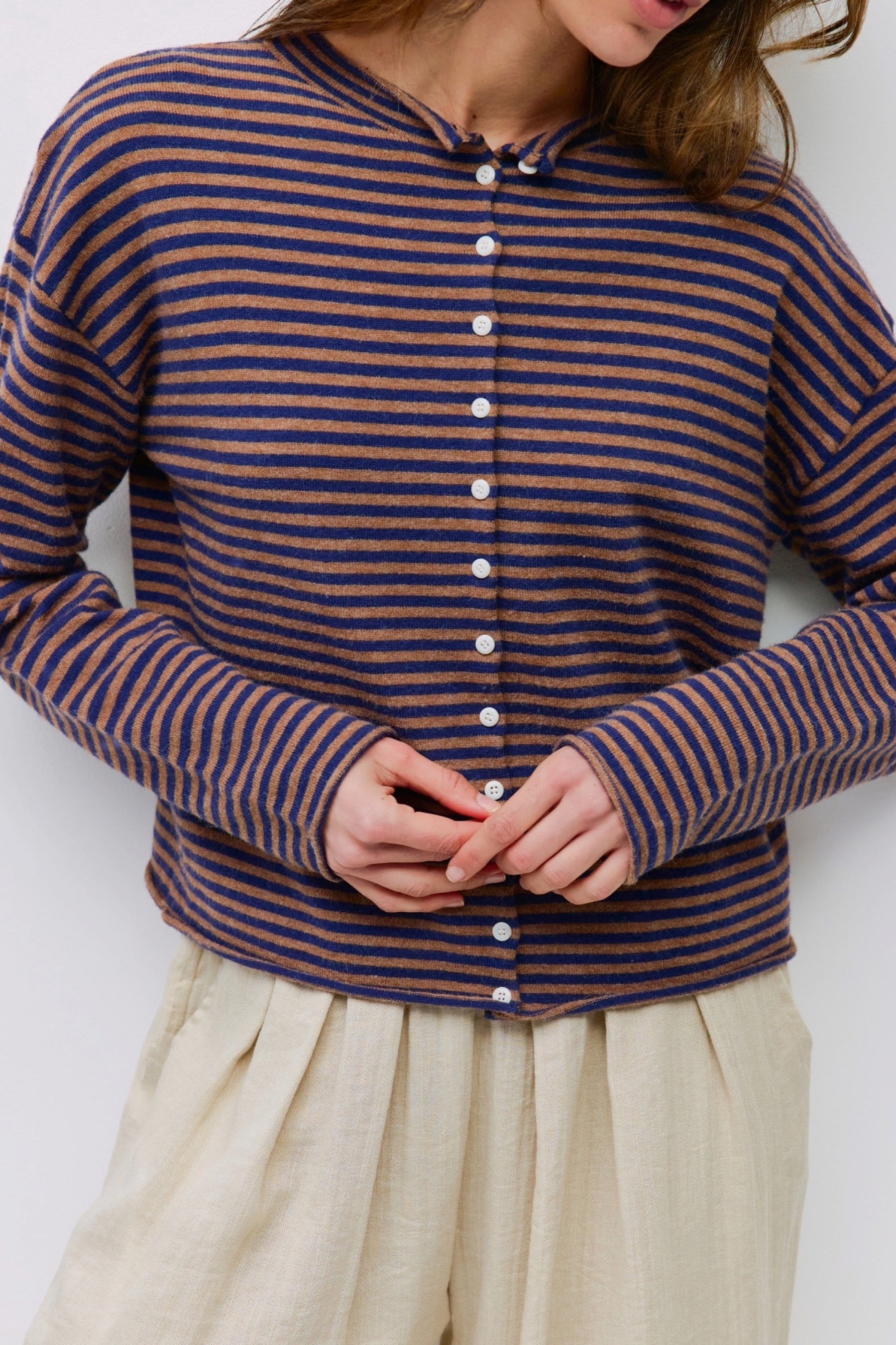 Navy Stripe Elisa Cardigan