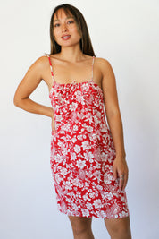 Red Tropical Mini Dress