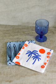Blue Sardines Tea Towel