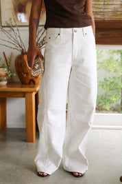 White Brynn Sculpted Wide Denim