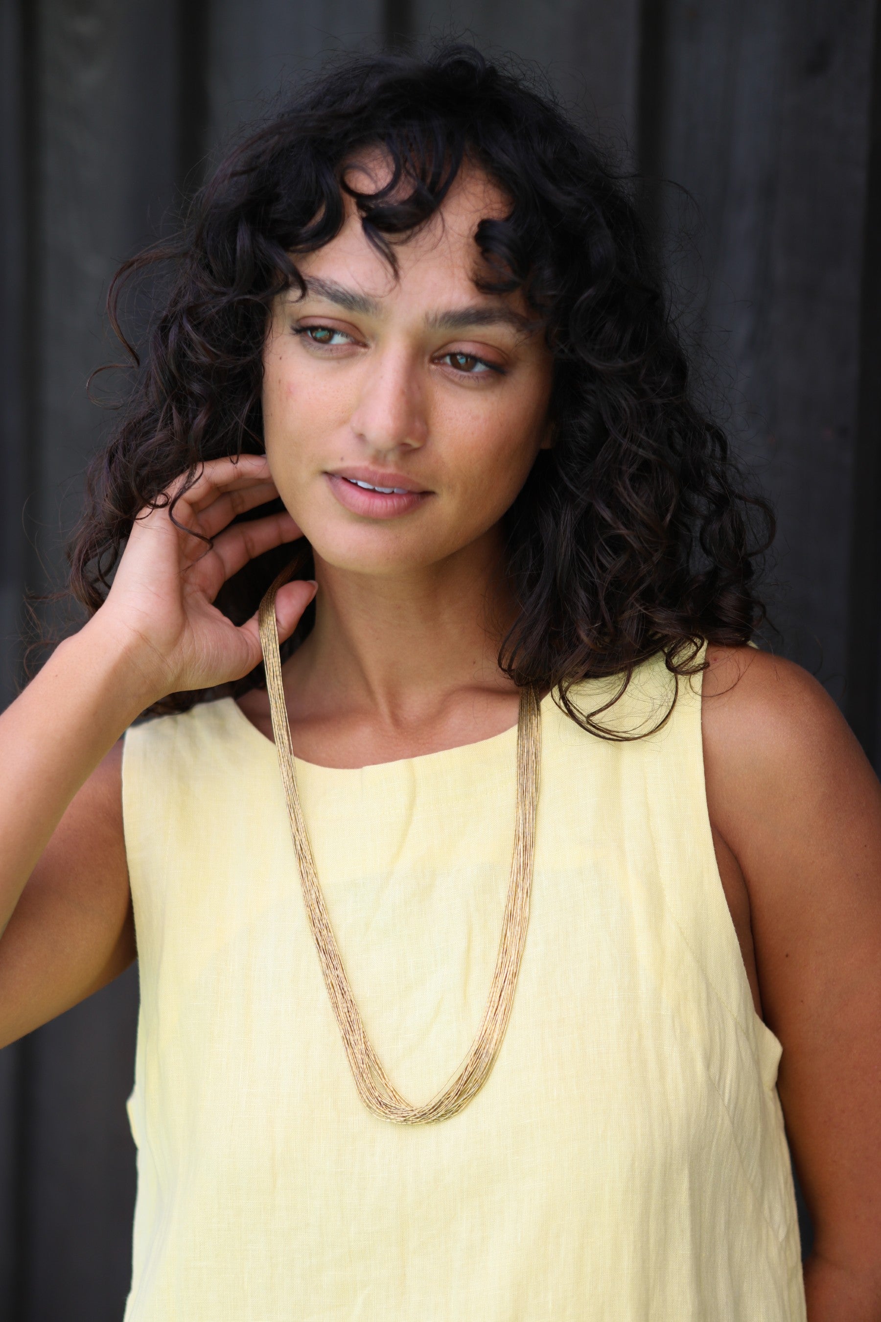 Gold Strands Necklace