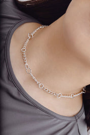 Silver Criss Cross Choker