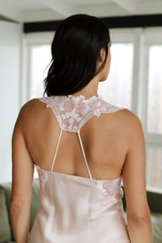 1950s Pink Silk Gown