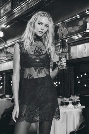 Black One More Time Slip Dress