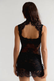 Black One More Time Slip Dress