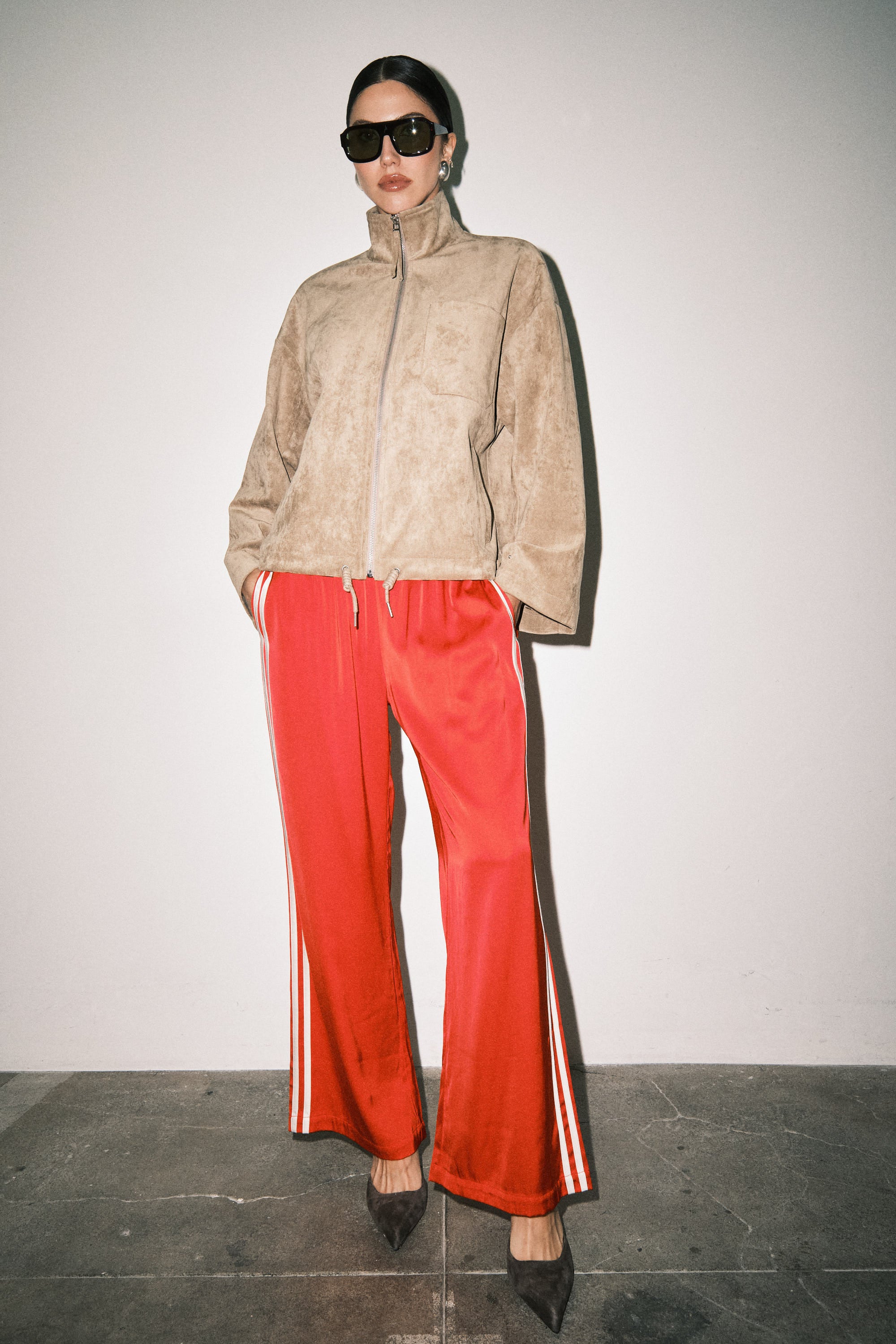 Tan Suedette Anza Jacket