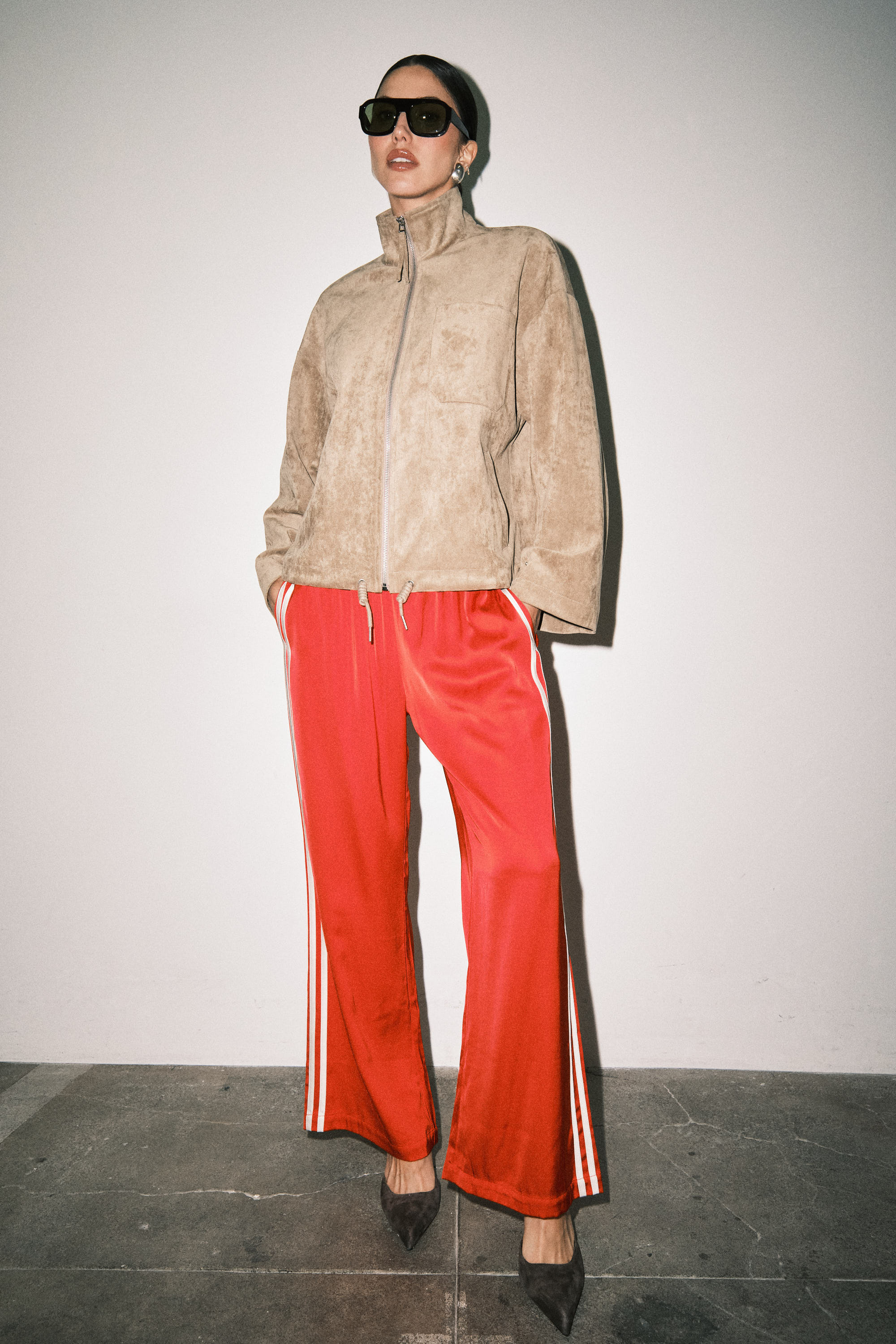 Tan Suedette Anza Jacket