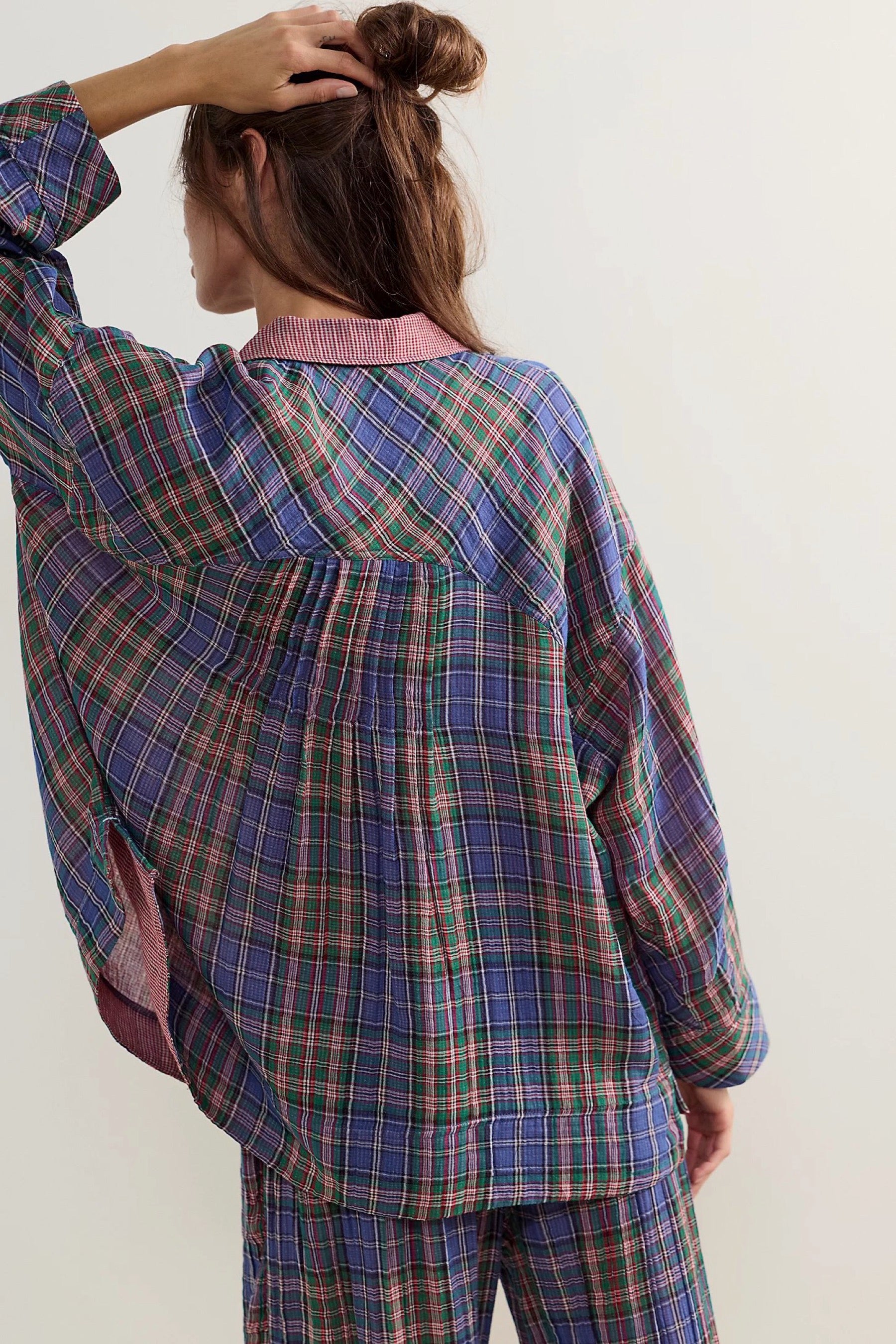 Midnight Plaid One & Done PJ Shirt