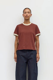 Brown Stripe Cait Tee
