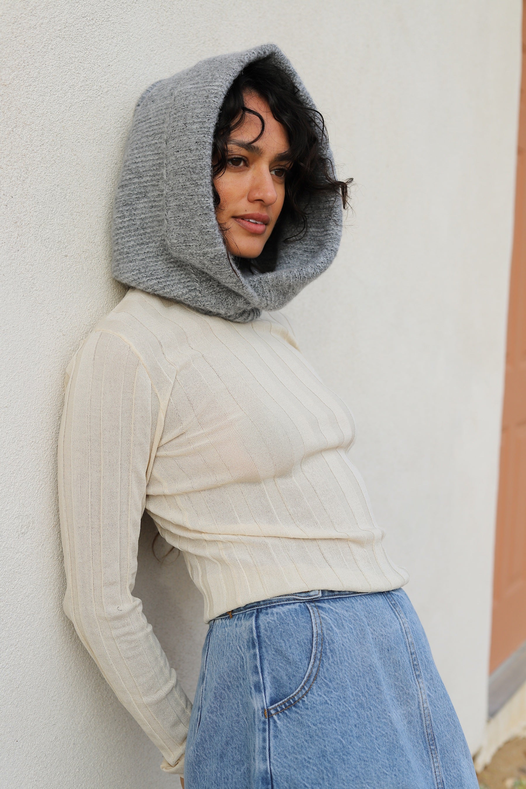 Ecru Wide RIbbed Knit Mock Neck – Prism Boutique