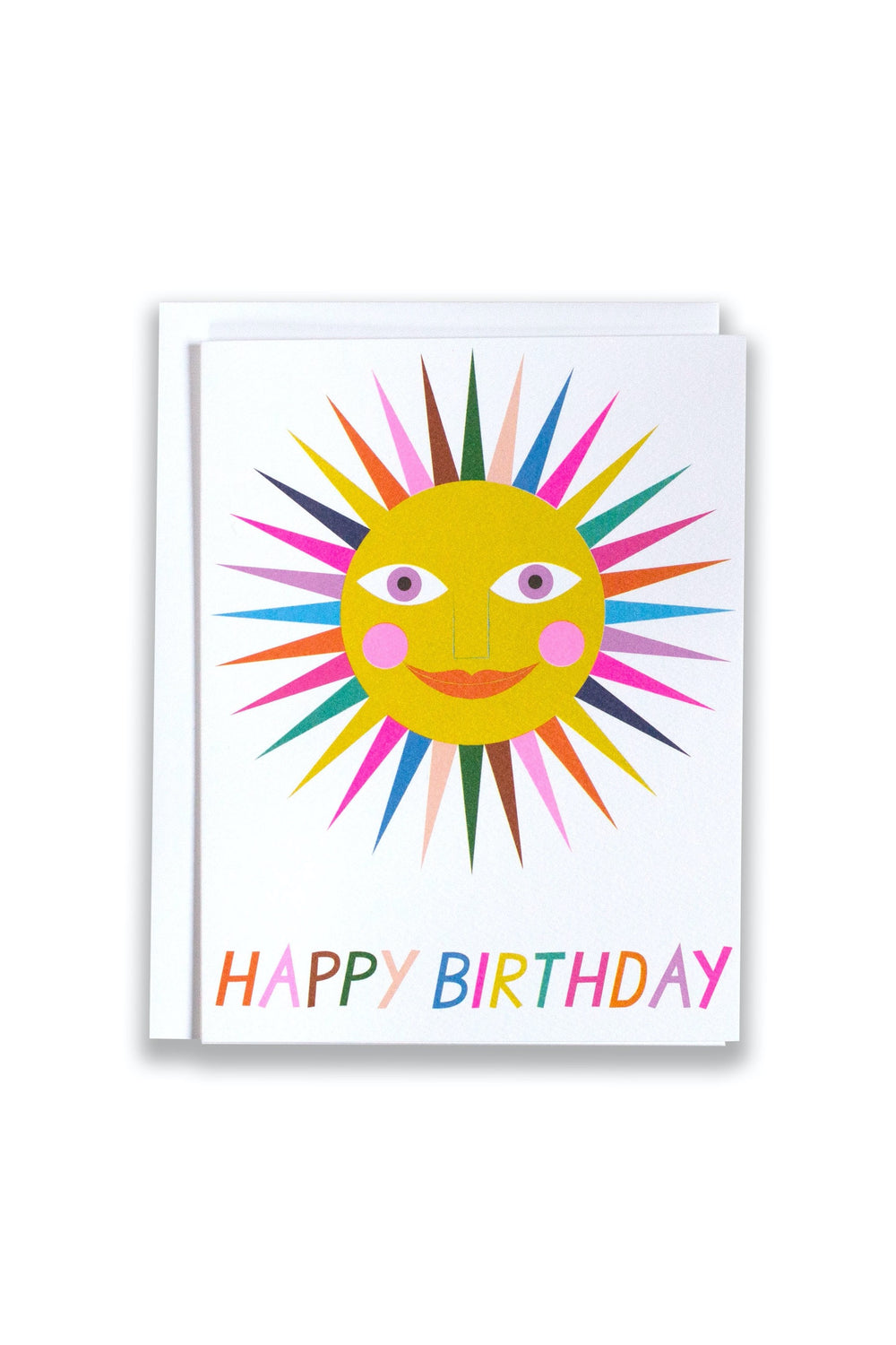 Rainbow Sun Happy Birthday Card