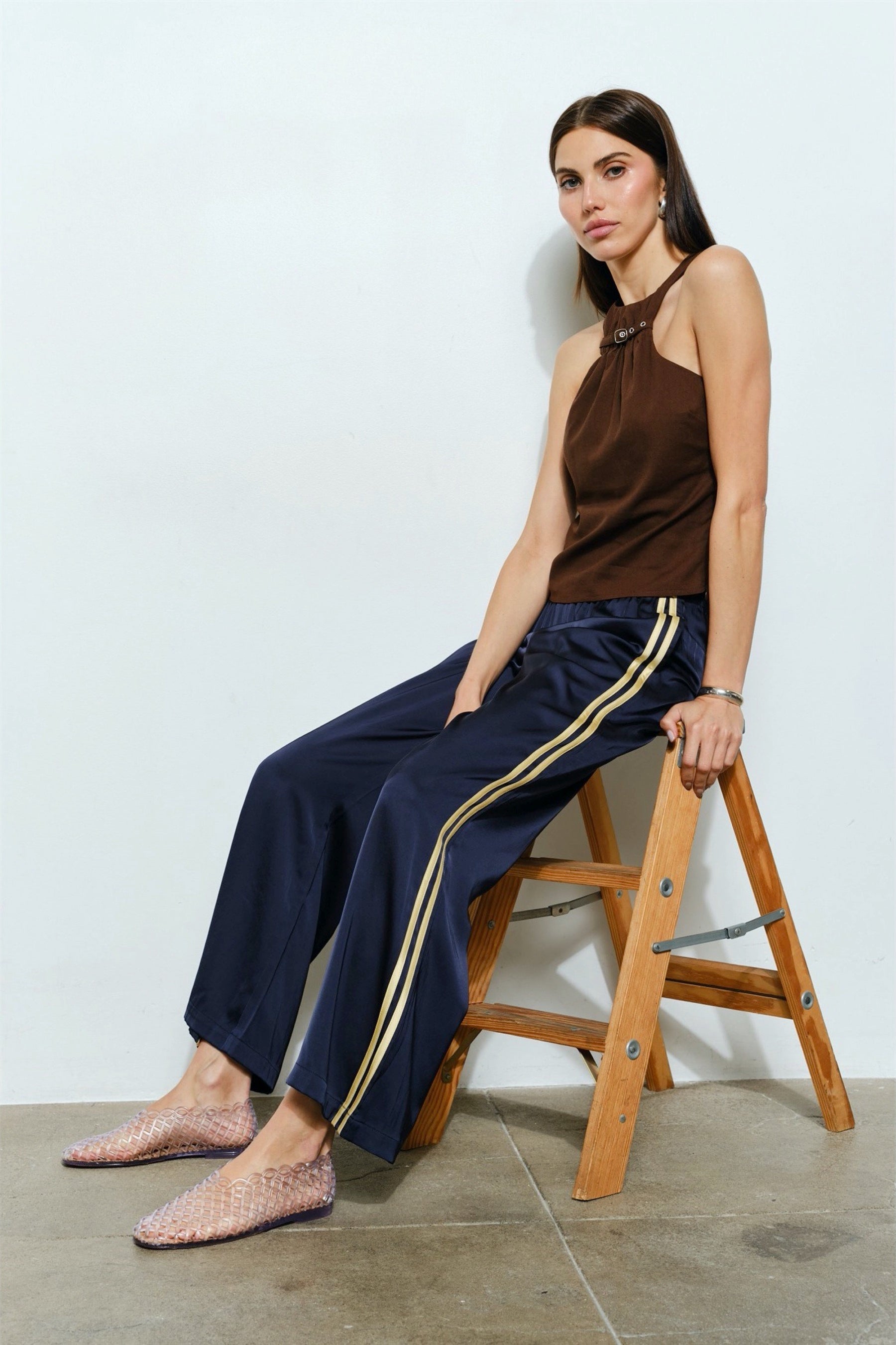 Navy Frankie Stripe Pant
