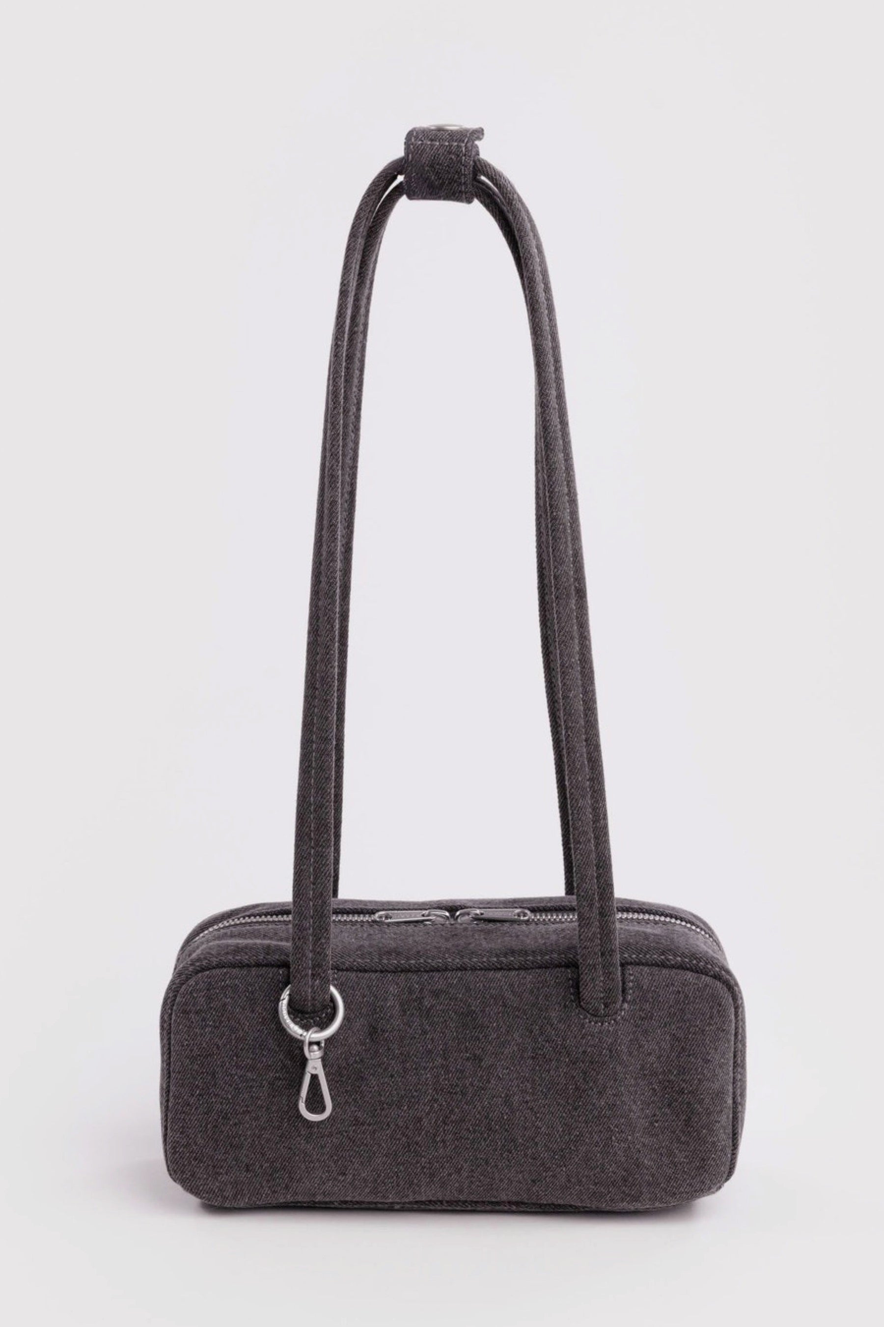 Small Washed Denim  Bowler Bag